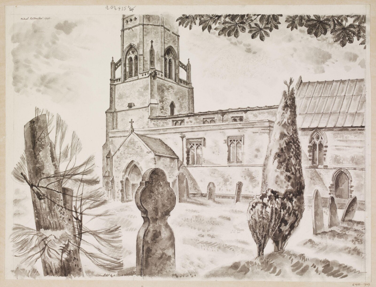 Wilby Church, Rothenstein, 1940