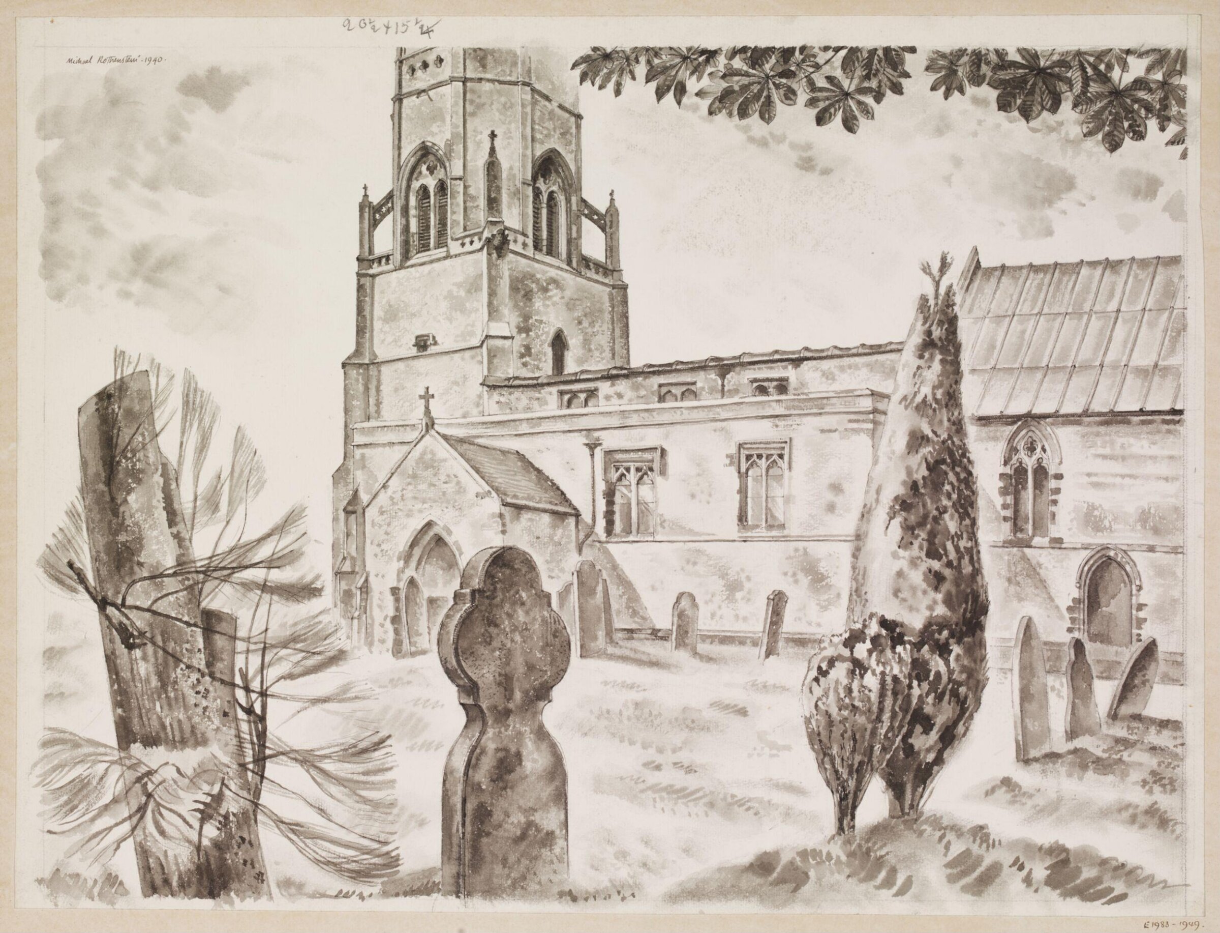 Wilby Church, Rothenstein, 1940