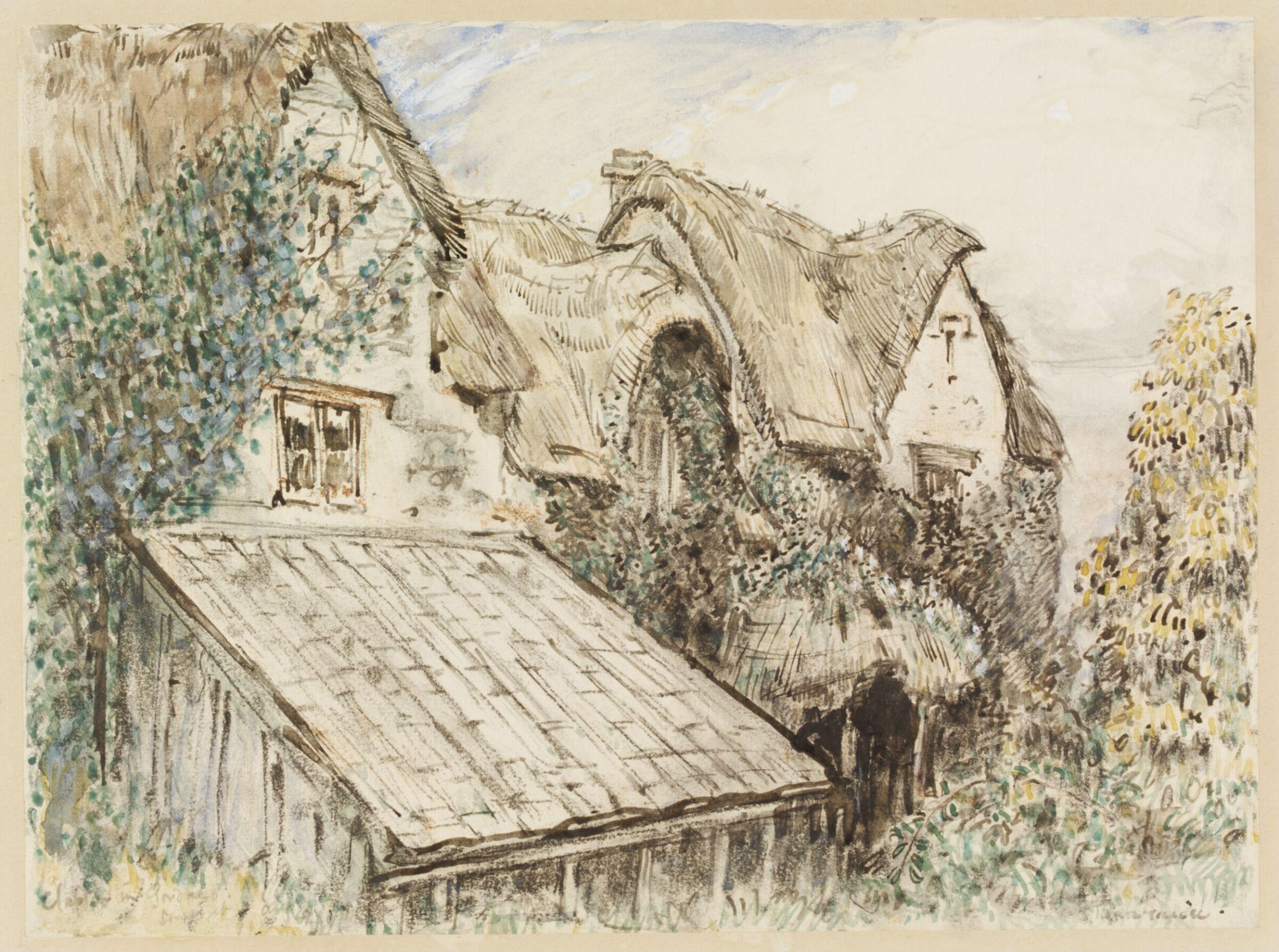 "The Haunted Manor," Clapton-in-Gordano, Archibald Standish Hartrick, ca. 1940