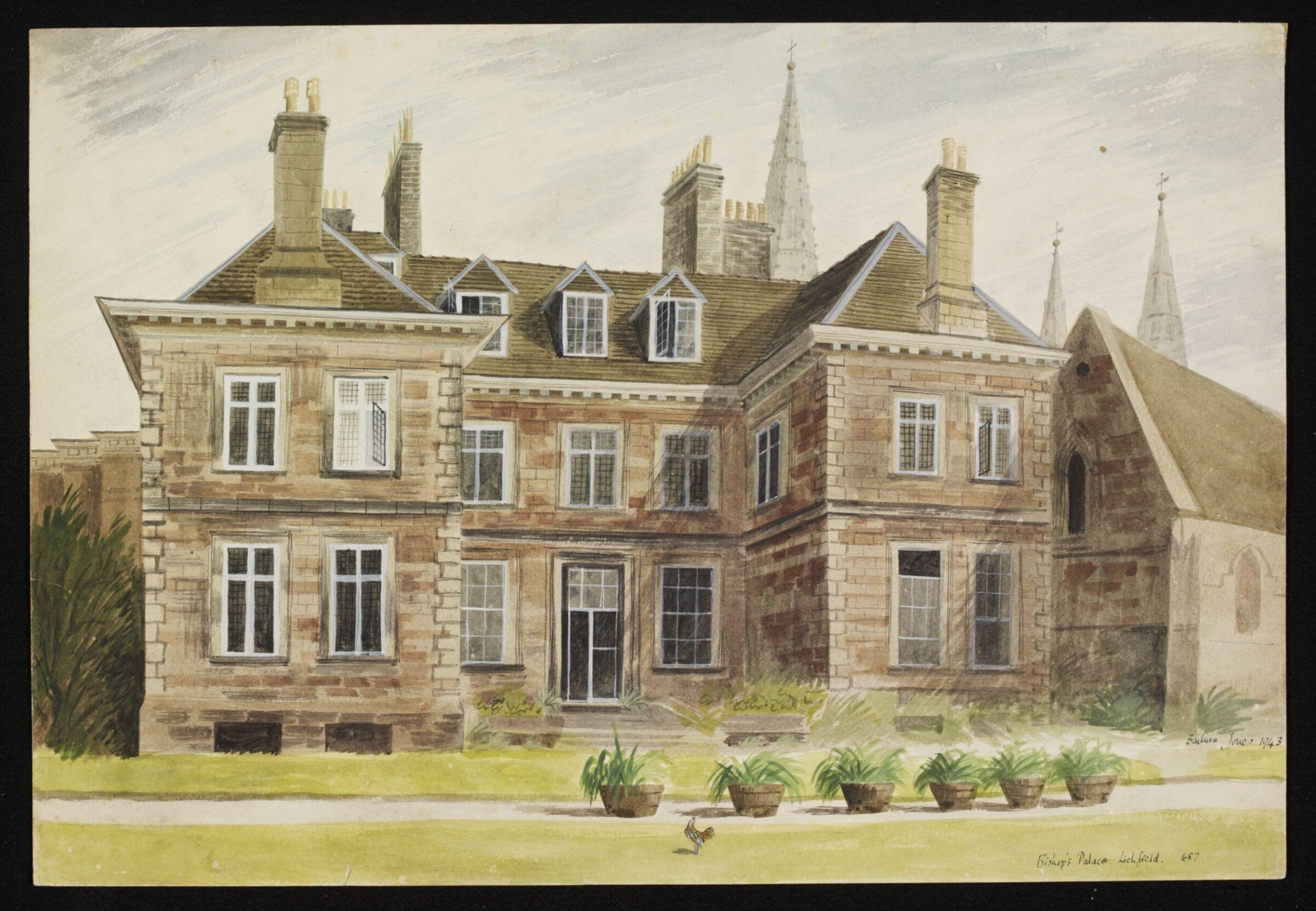 Bishop's Palace, Lichfield (South or Garden Front), Barbara Jones, 1943