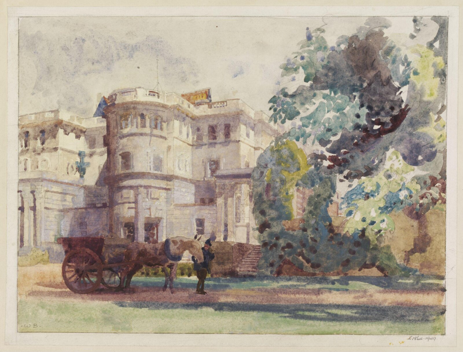Front Entrance, Cannons Park, Edgware, Bayes, ca. 1940
