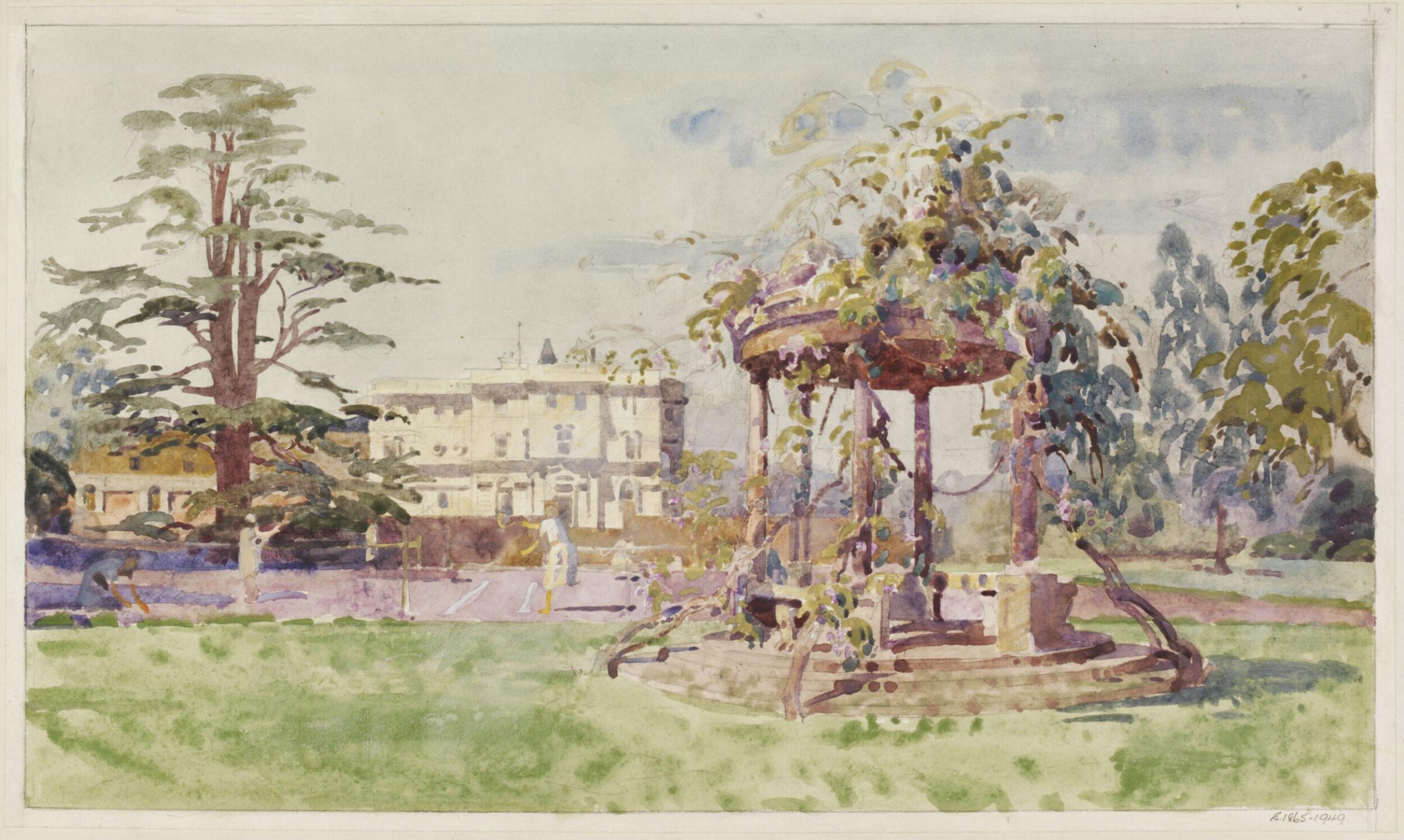 Cannons Park, Edgware; from the Tennis Courts, Bayes, ca. 1940