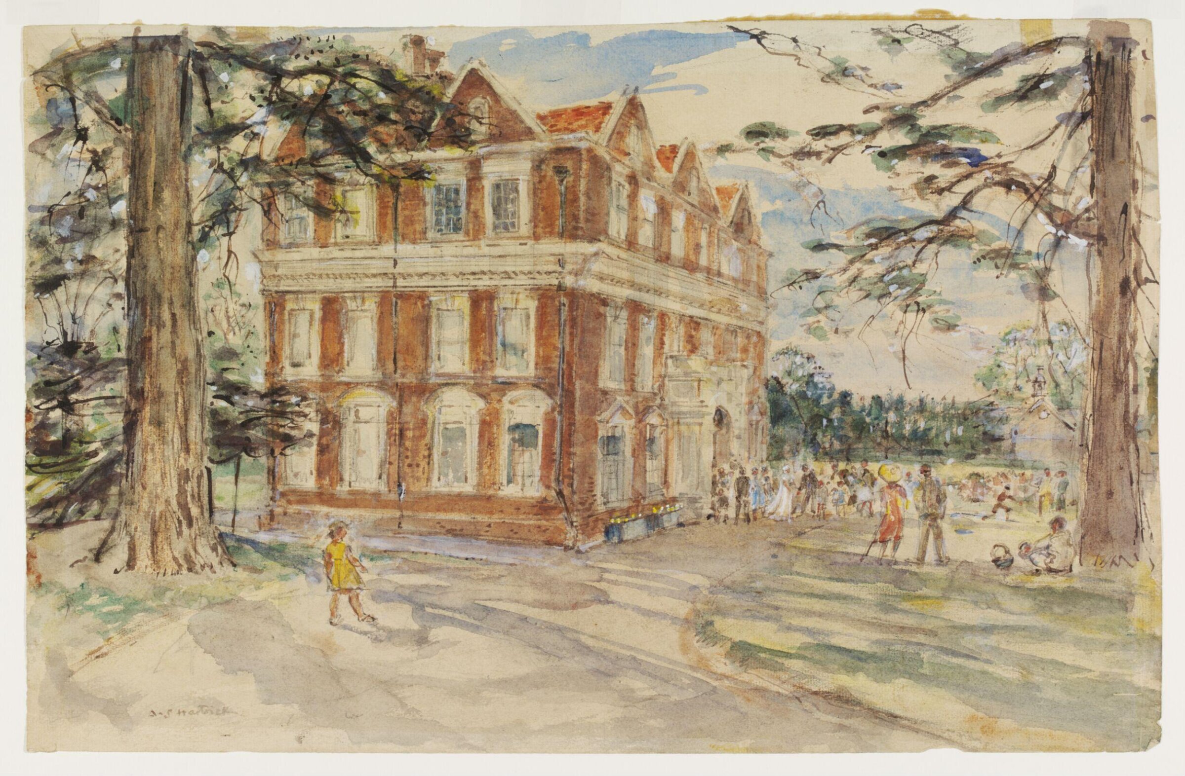 Boston House (Boston Manor Park) Brentford, Archibald Standish Hartrick, ок. 1940