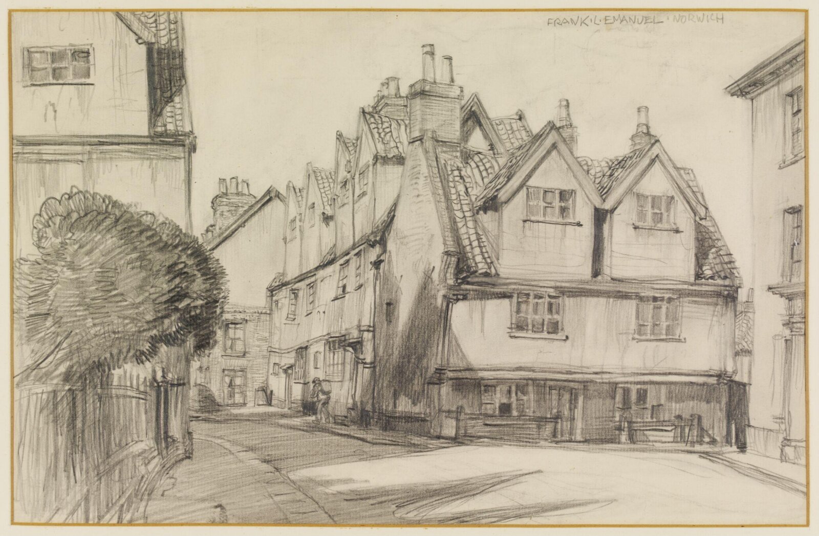 Old buildings, Norwich, Emanuel, ca. 1940