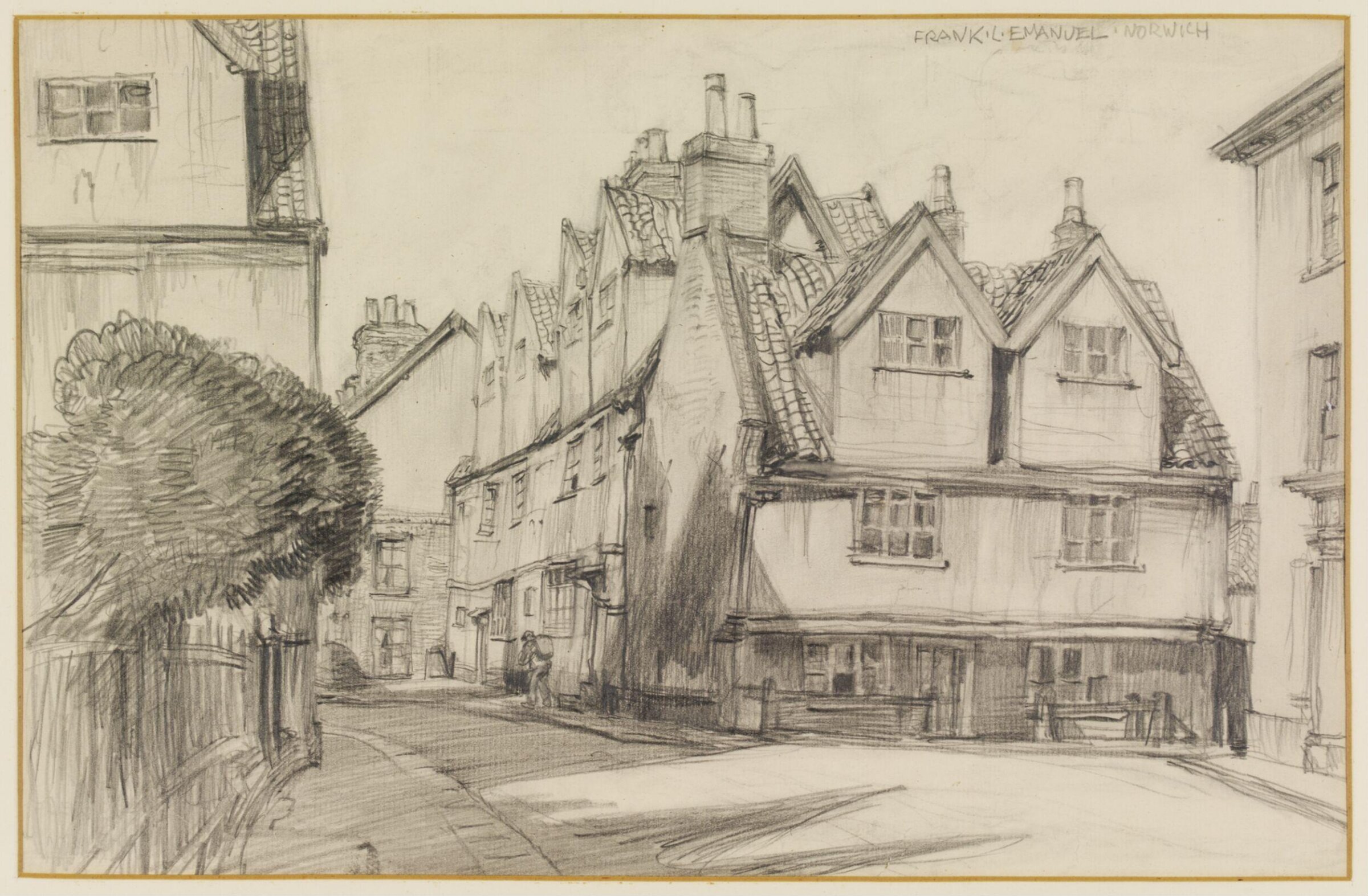 Old buildings, Norwich, Emanuel, ca. 1940