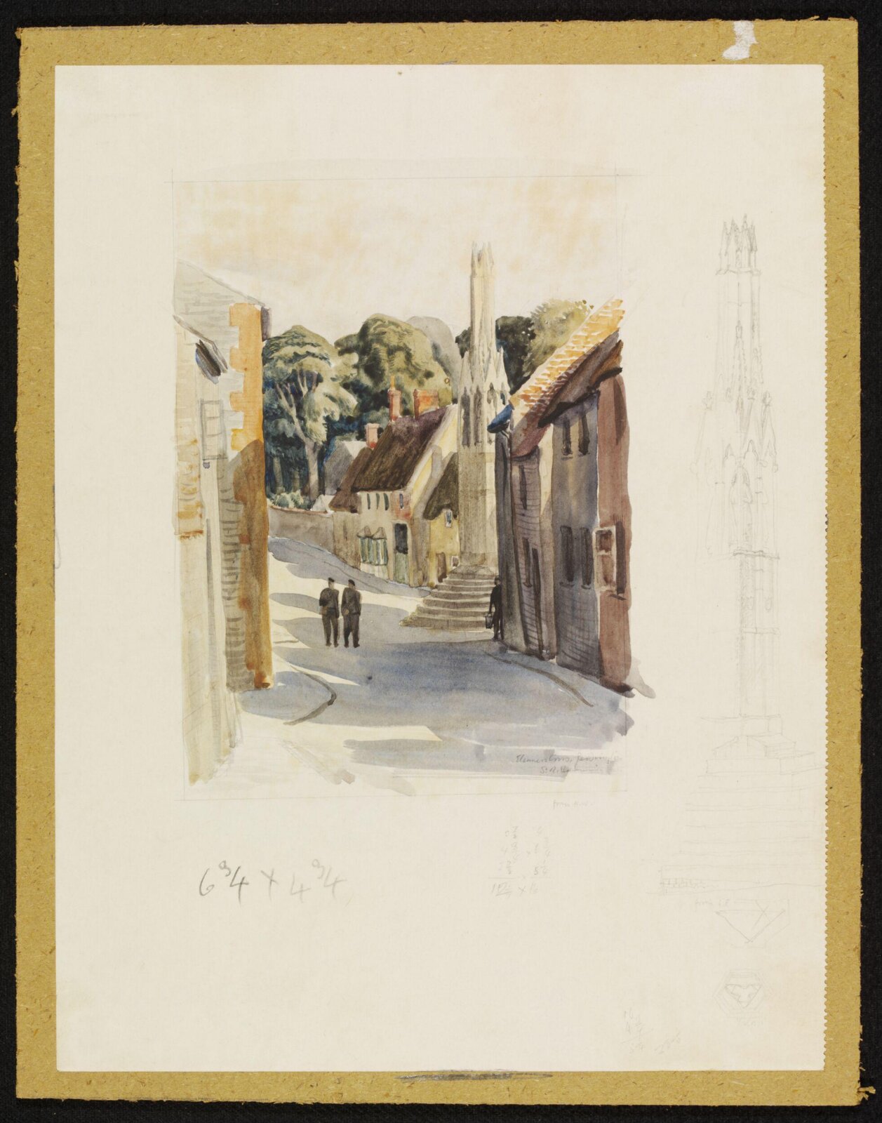 Eleanor's Cross, Geddington, Badmin, ca. 1940
