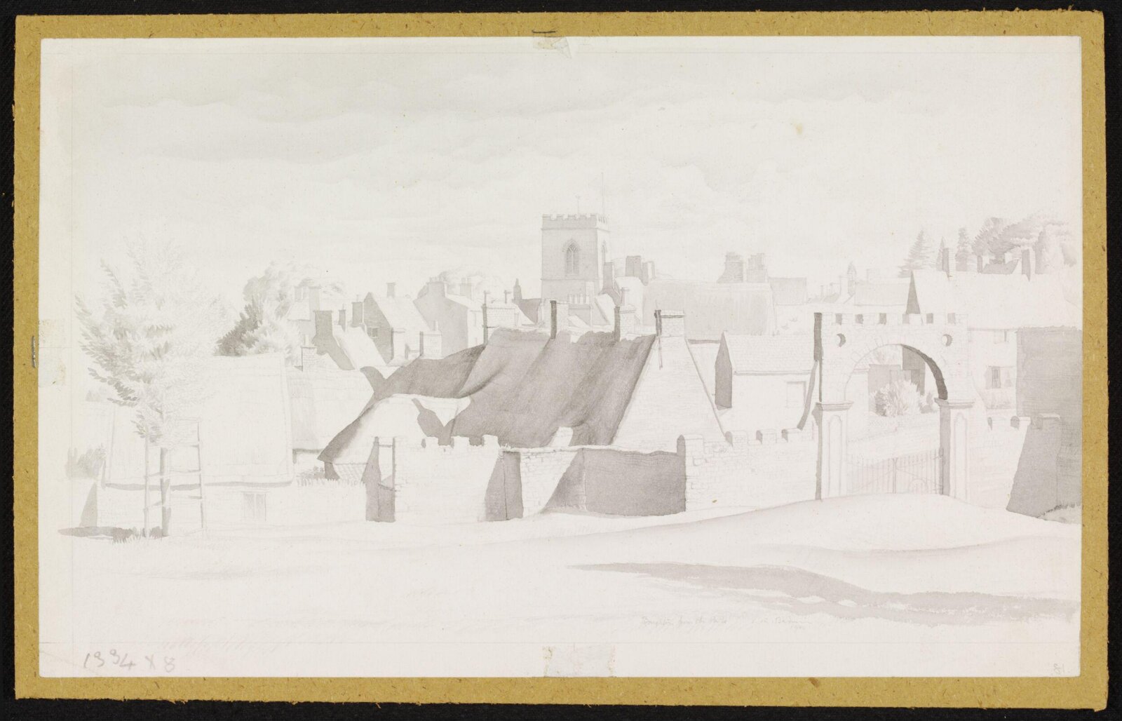 Boughton from the Park, Badmin, 1940