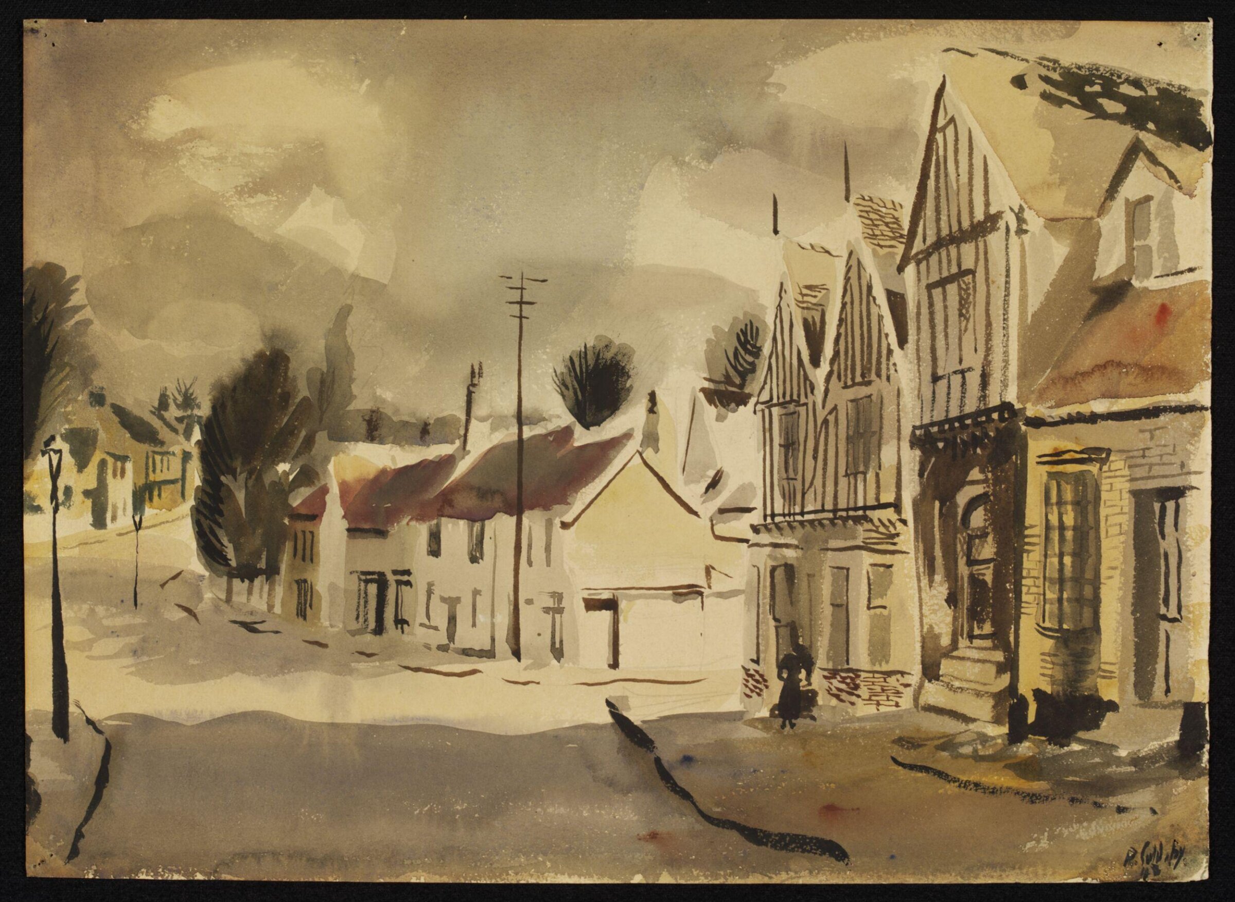 High Street, Lavenham, Suddaby, 1941