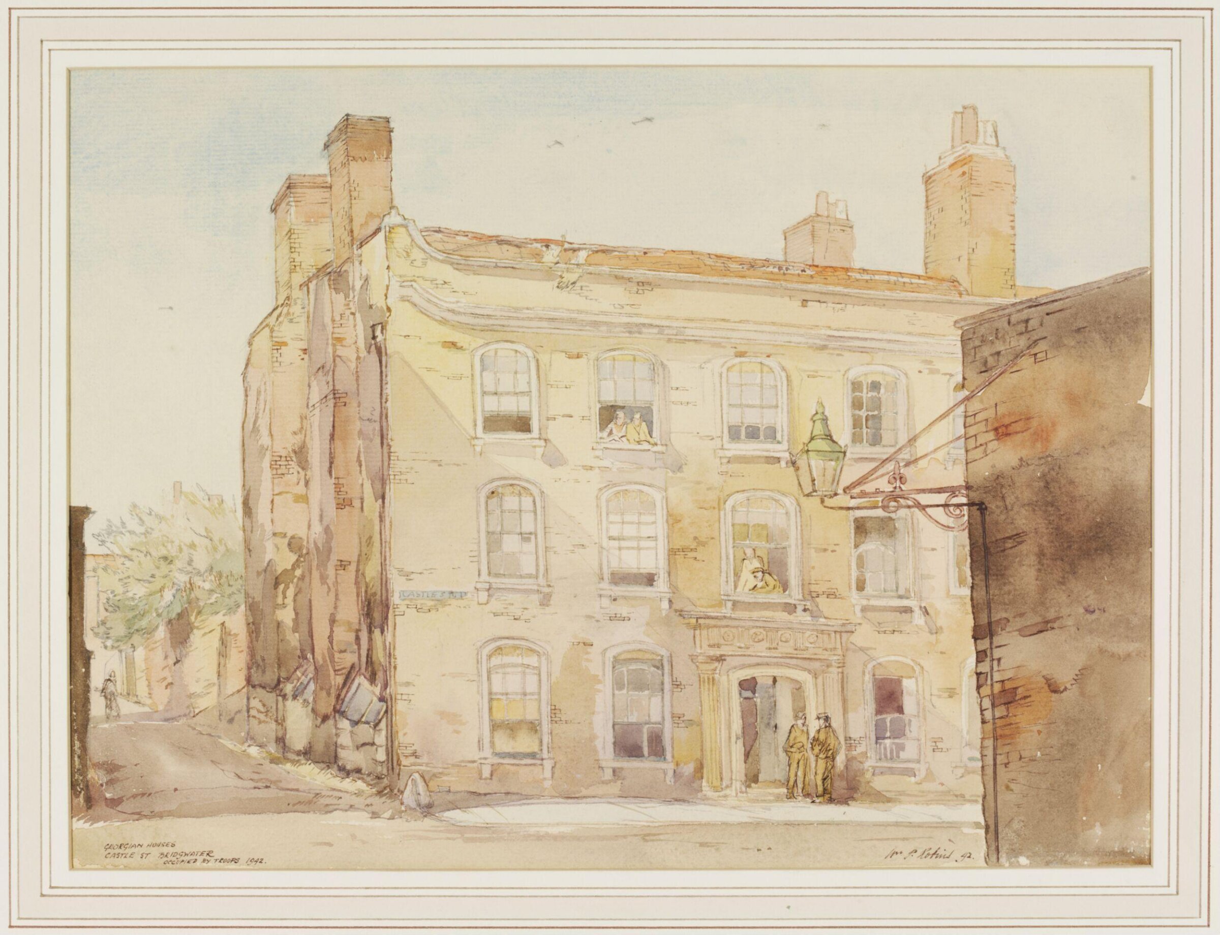 Georgian Houses, Castle Street, Bridgwater, William Palmer Robins, 1942