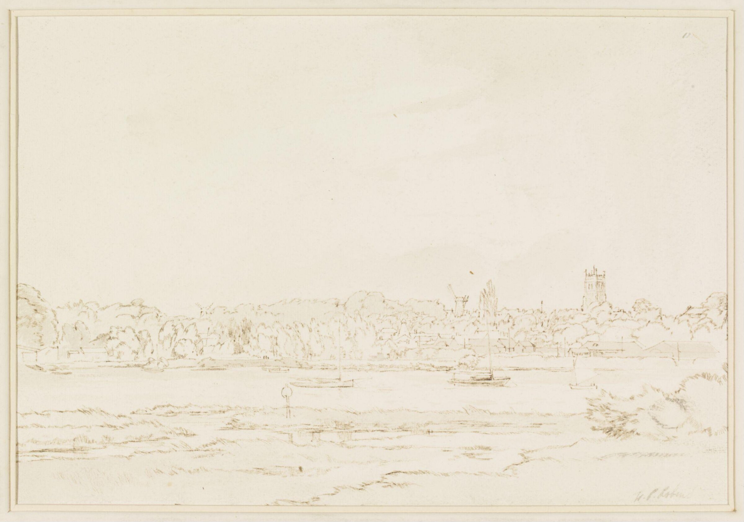 Woodbridge from the South, William Palmer Robins, ca. 1940