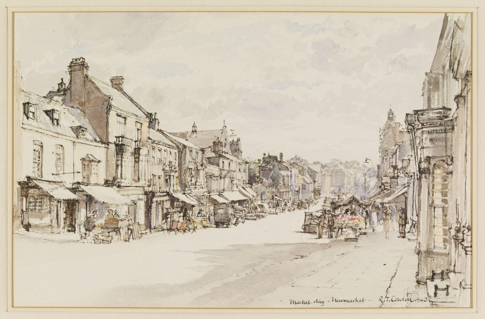 Market Day, Newmarket, Cowern, 1940