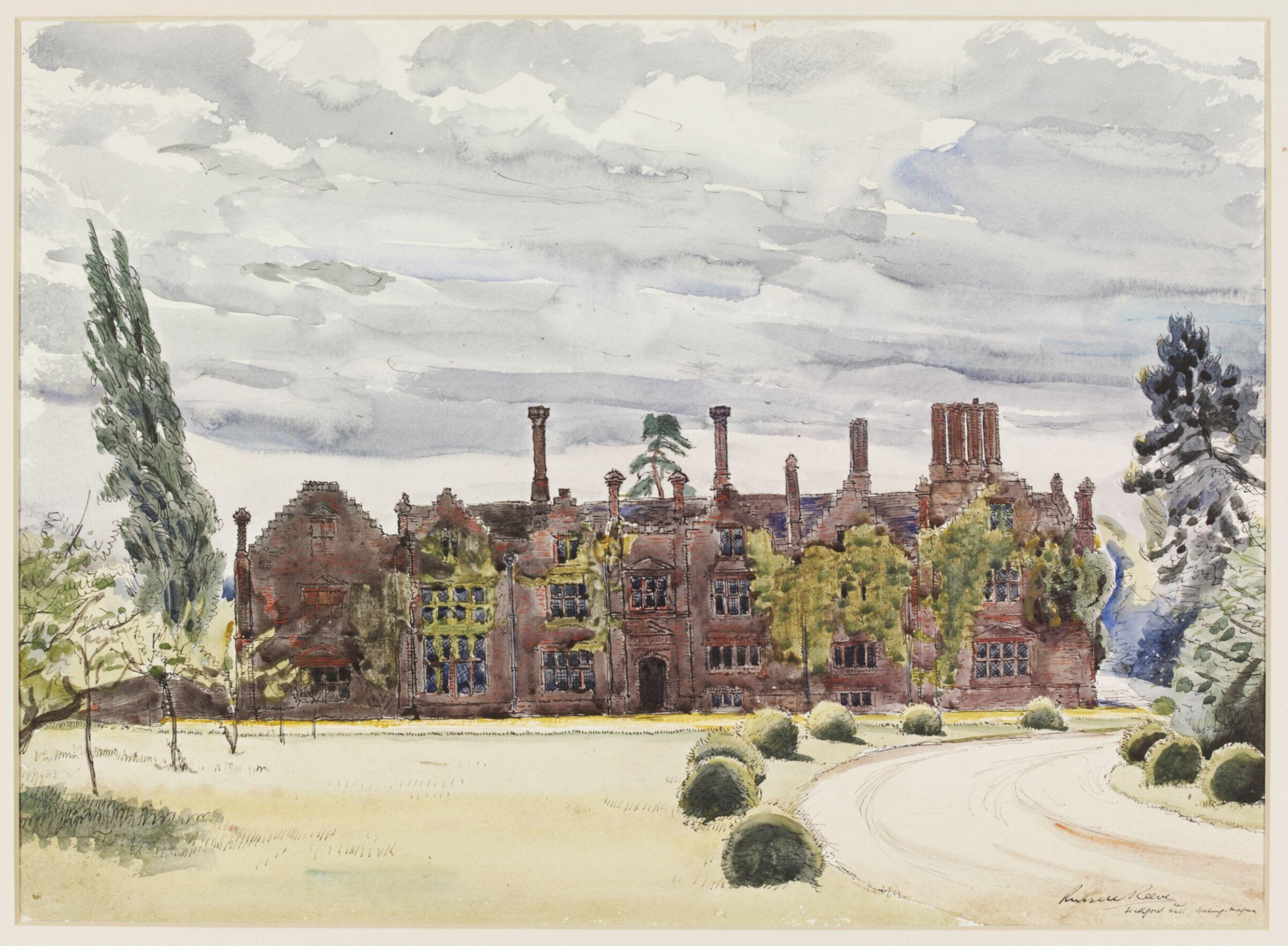 Seckford Hall, Bealings Magna (The Front), W. Russell Reeve, 1941