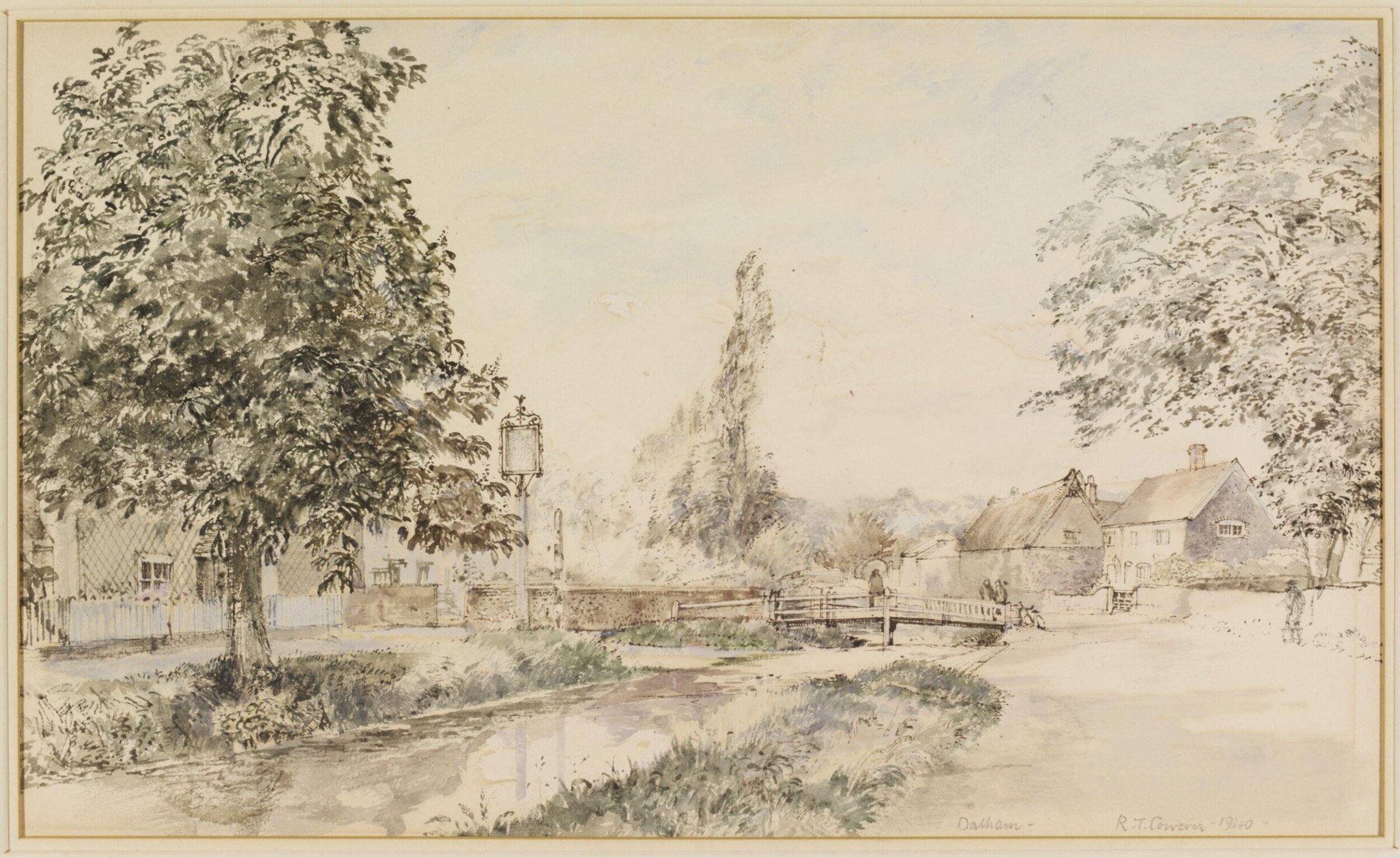 Dalham (the footbridge), Cowern, 1940