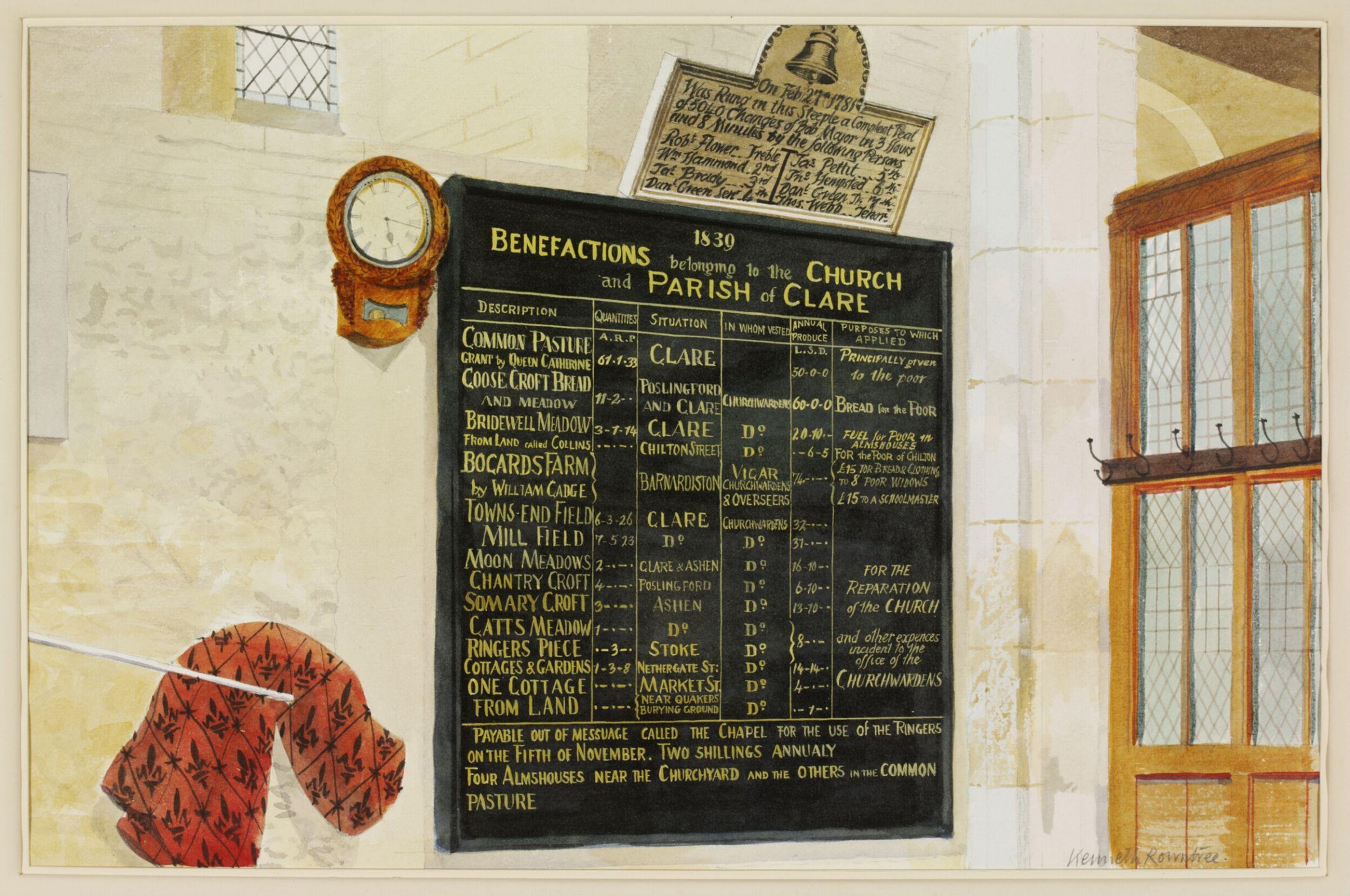 The Bellringer's Chamber, SS. Peter and Paul Church, Clare, Kenneth Rowntree, ca. 1940-ca. 1942