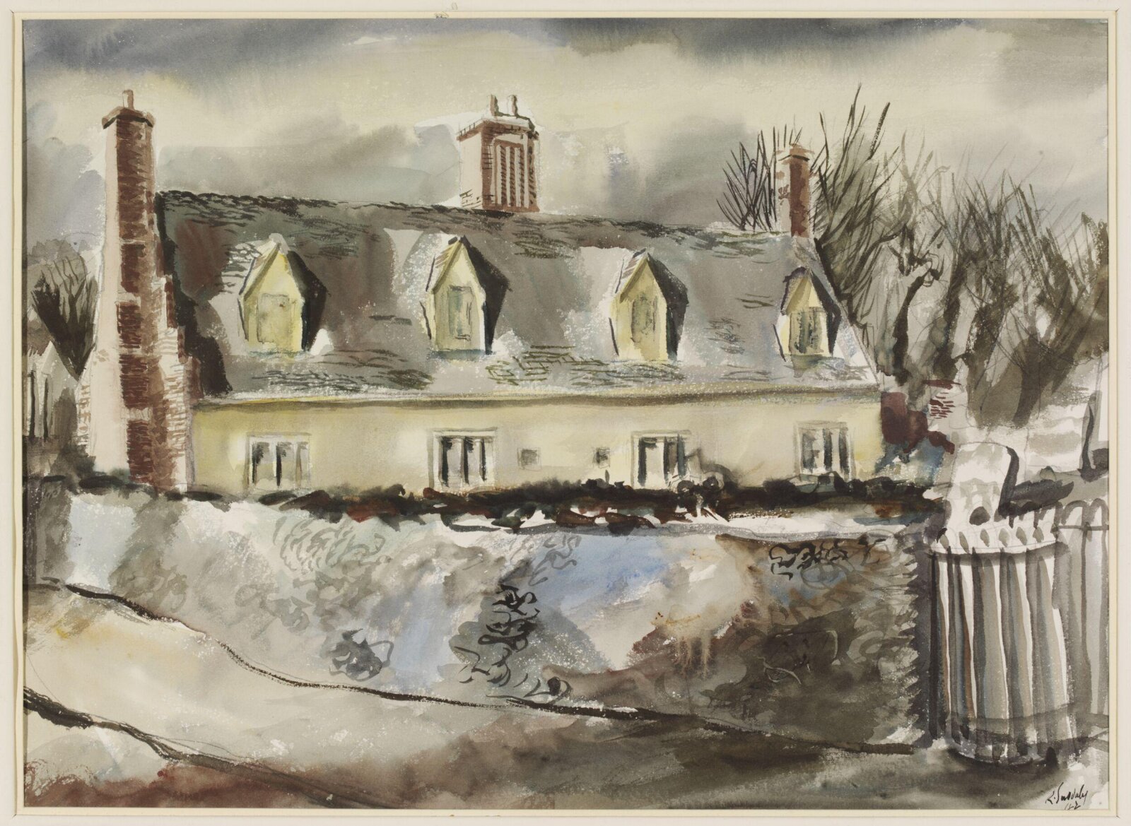 Tudor Cottages, Little Waldingfield, Suddaby, 1942