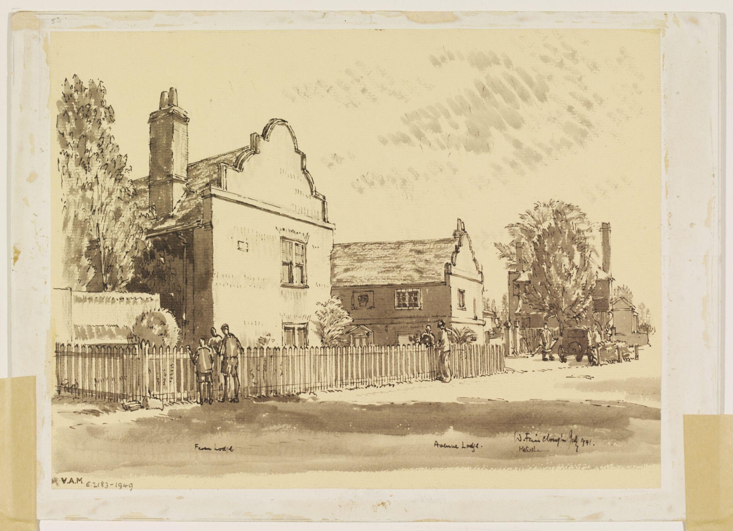 Farm Lodge and Avenue Lodge, Petersham, Fairclough, July 1941