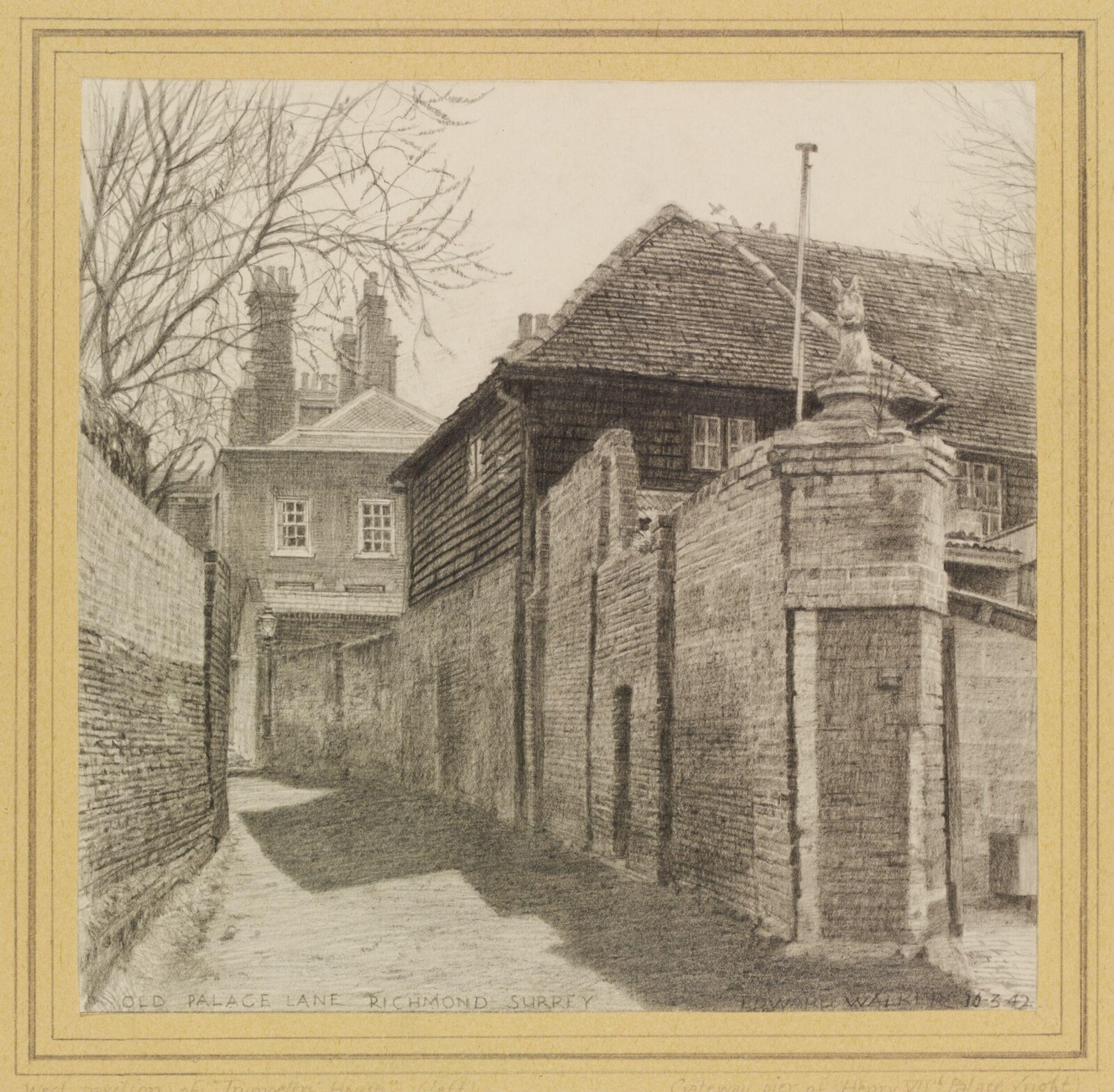 Old Palace Lane, Richmond, Walker, 10th March 1942