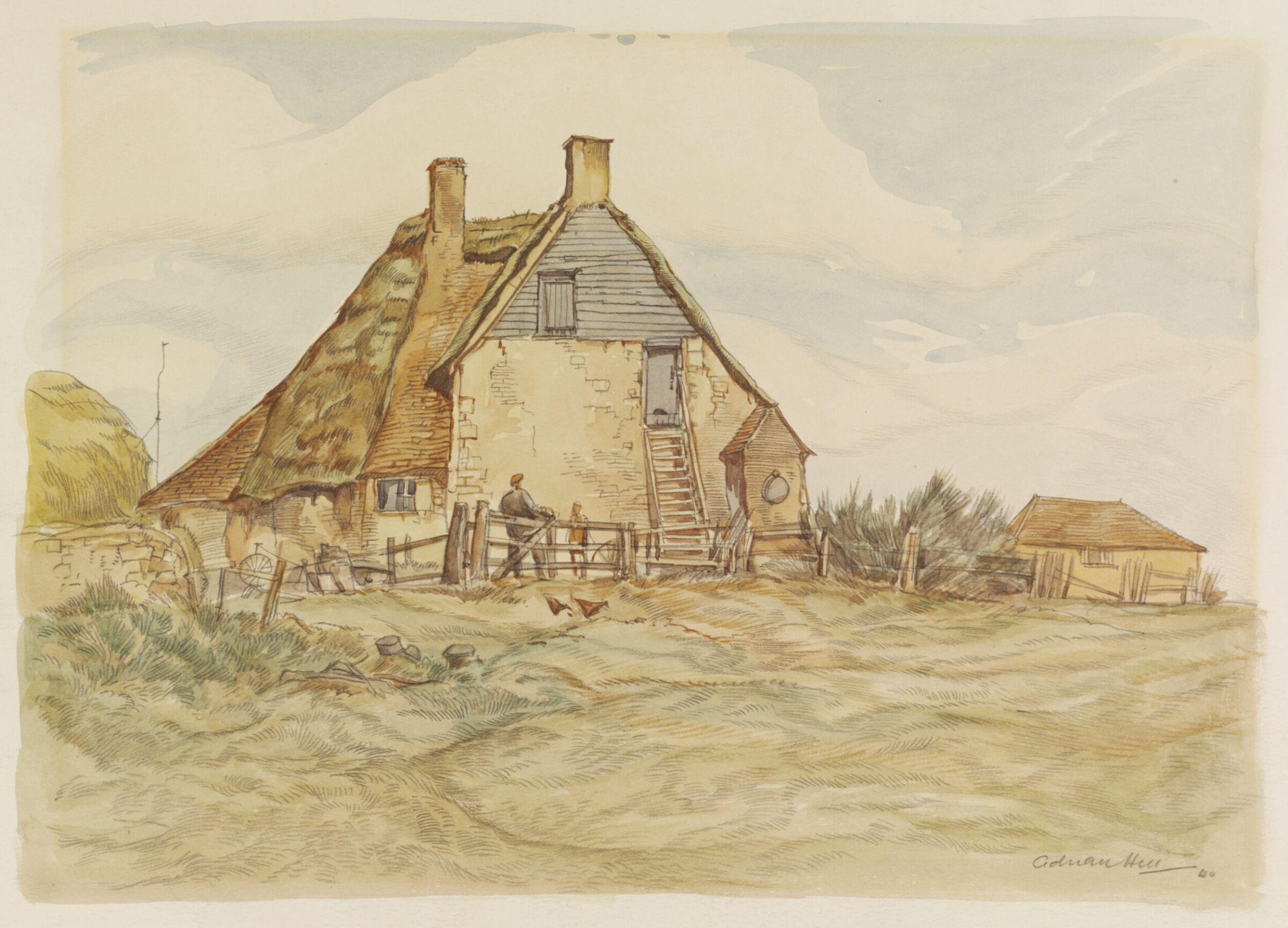 Old Cottage at Winchelsea, Hill, 1940