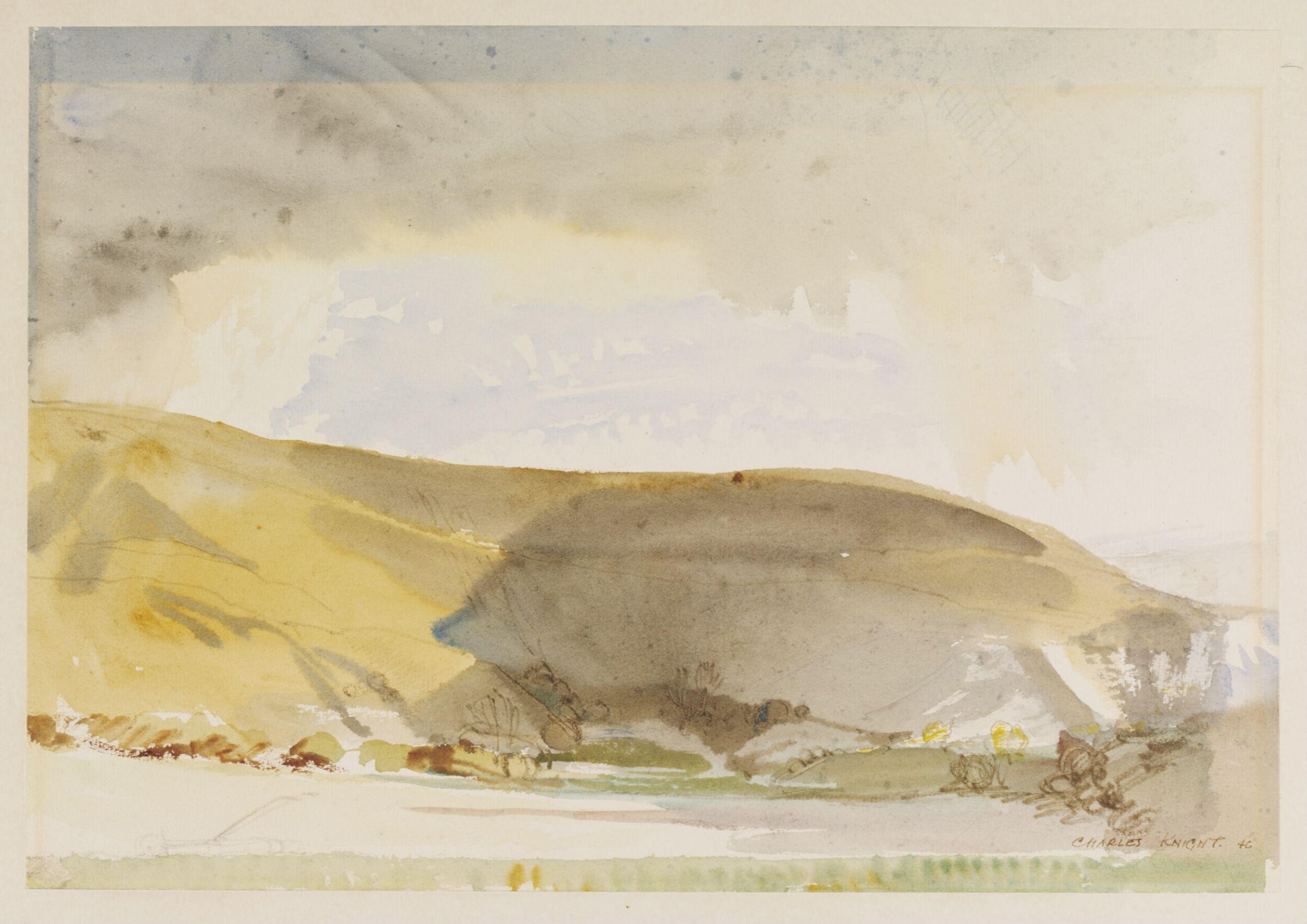 The Combe at Wick Farm, near Ditchling, Charles Knight, 1940