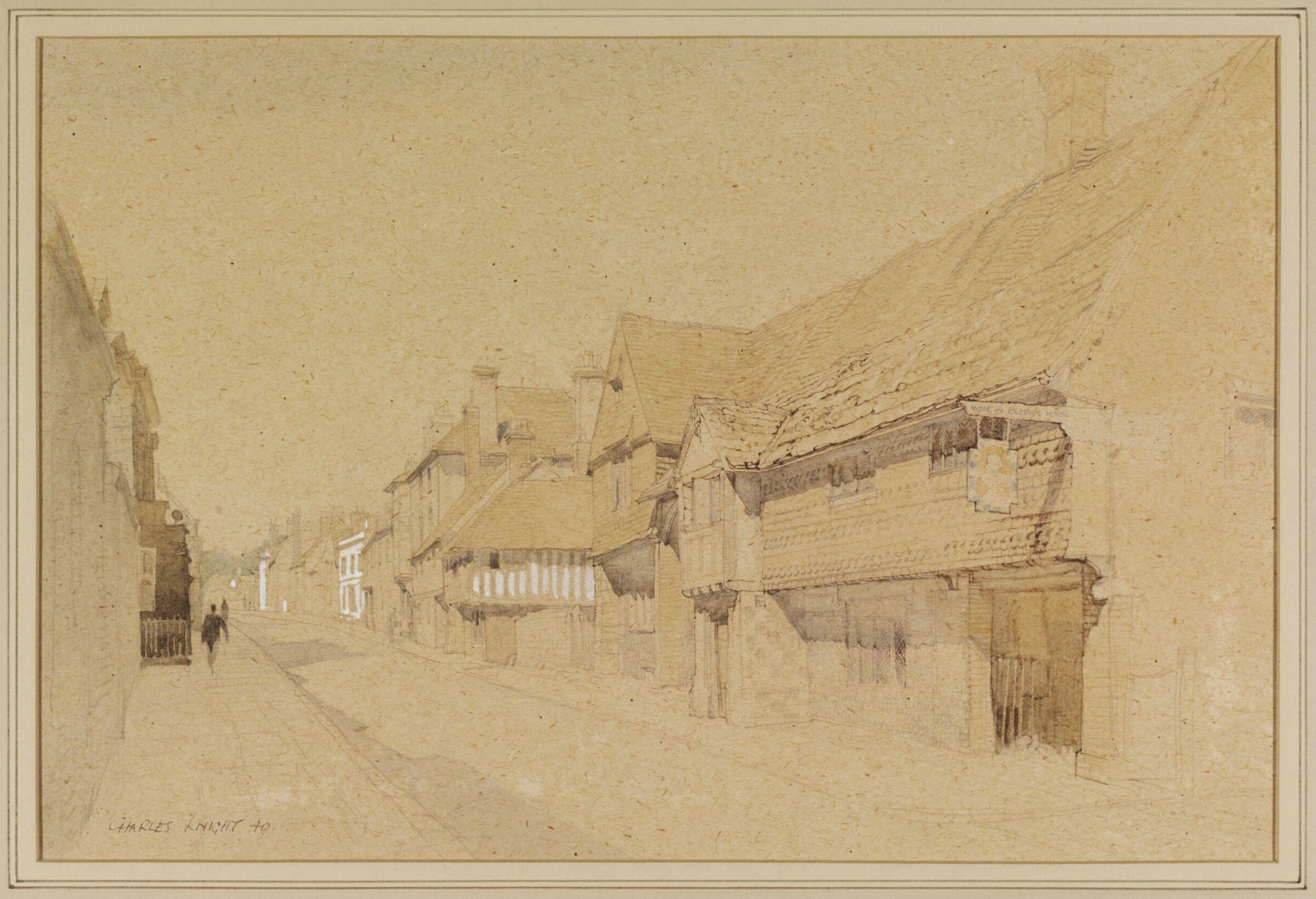 High Street, Southover, looking West, Charles Knight, 1940