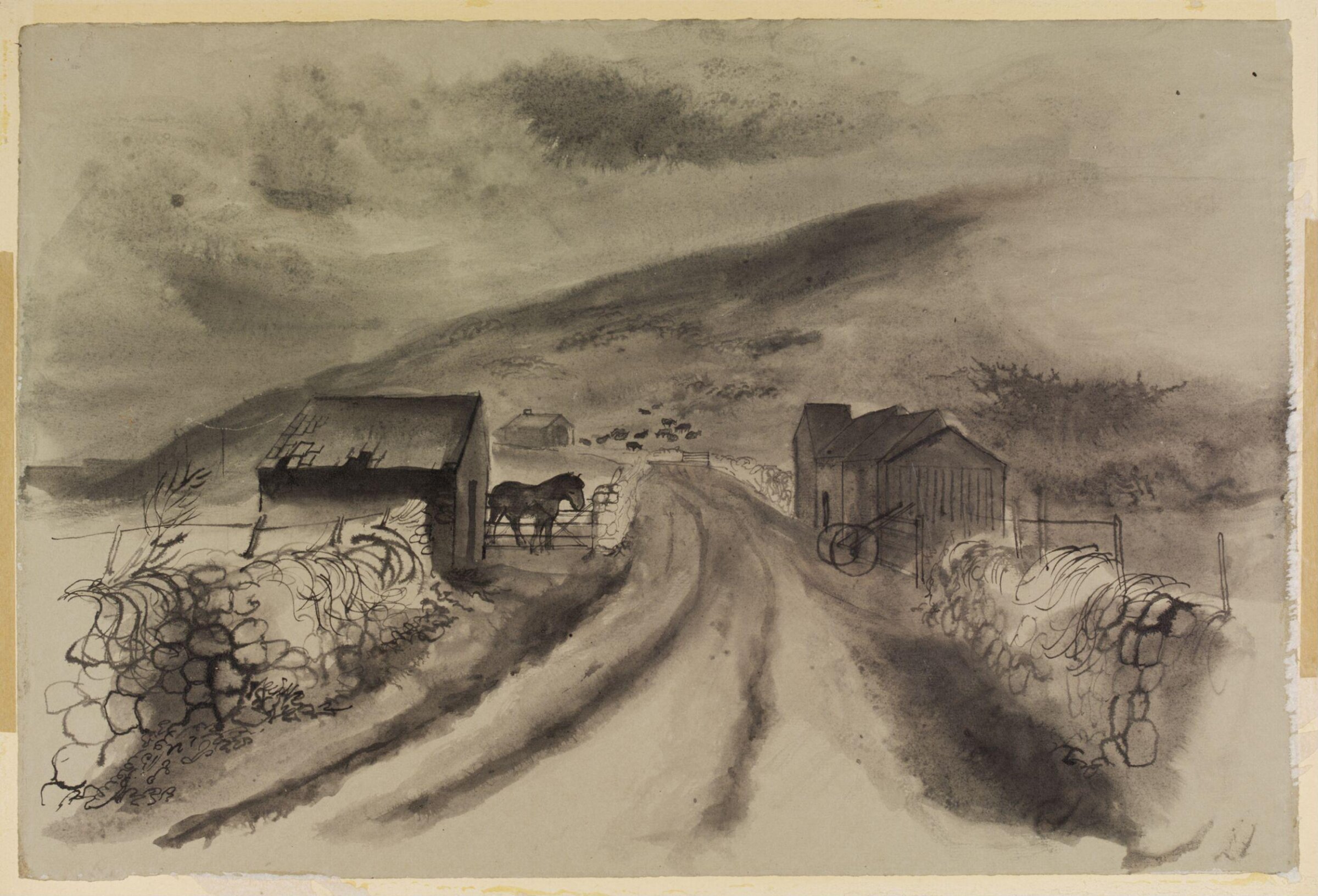 Approach to Rhossily, Gower, Glamorganshire, Mona Moore, ca. 1940
