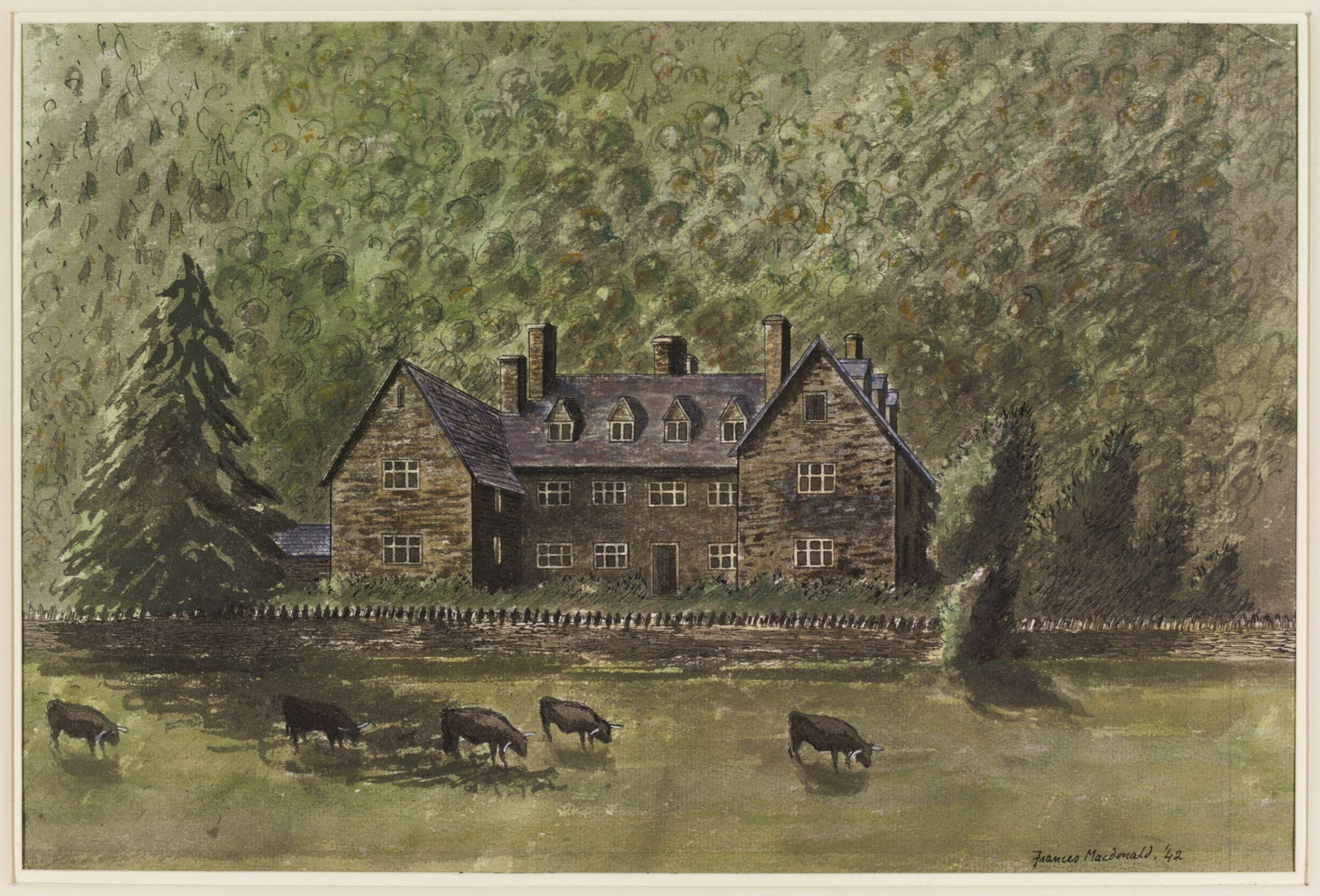 House at Dol-y-moch, Maentwrog Valley, Merionethshire, Frances Macdonald, 1942