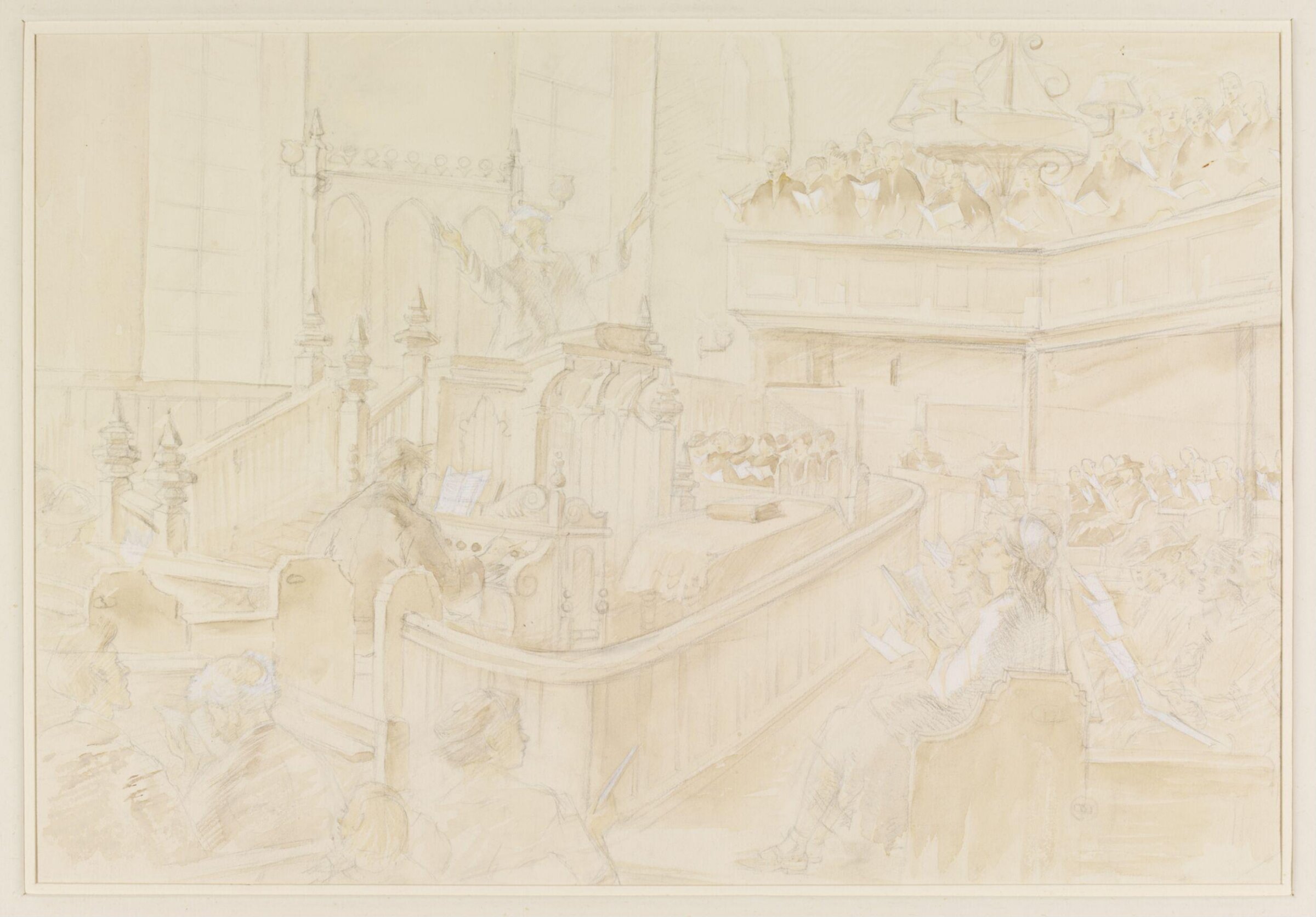Eisteddfod at Adfa Chapel, Montgomeryshire, Mildred E. Eldridge, ca. 1941