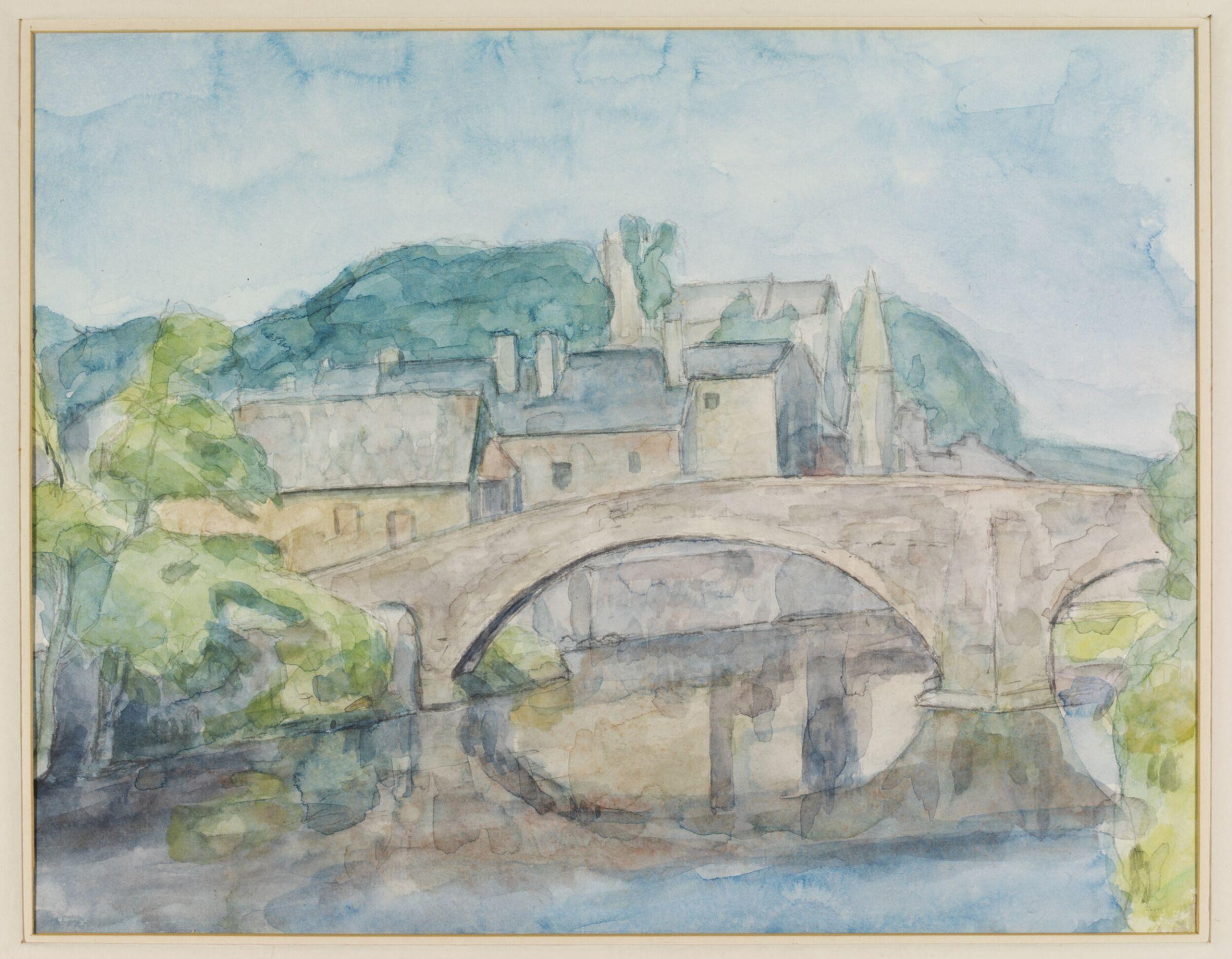 Old Bridge, Bridgend, Glamorganshire, Graham Bell, ca. 1940