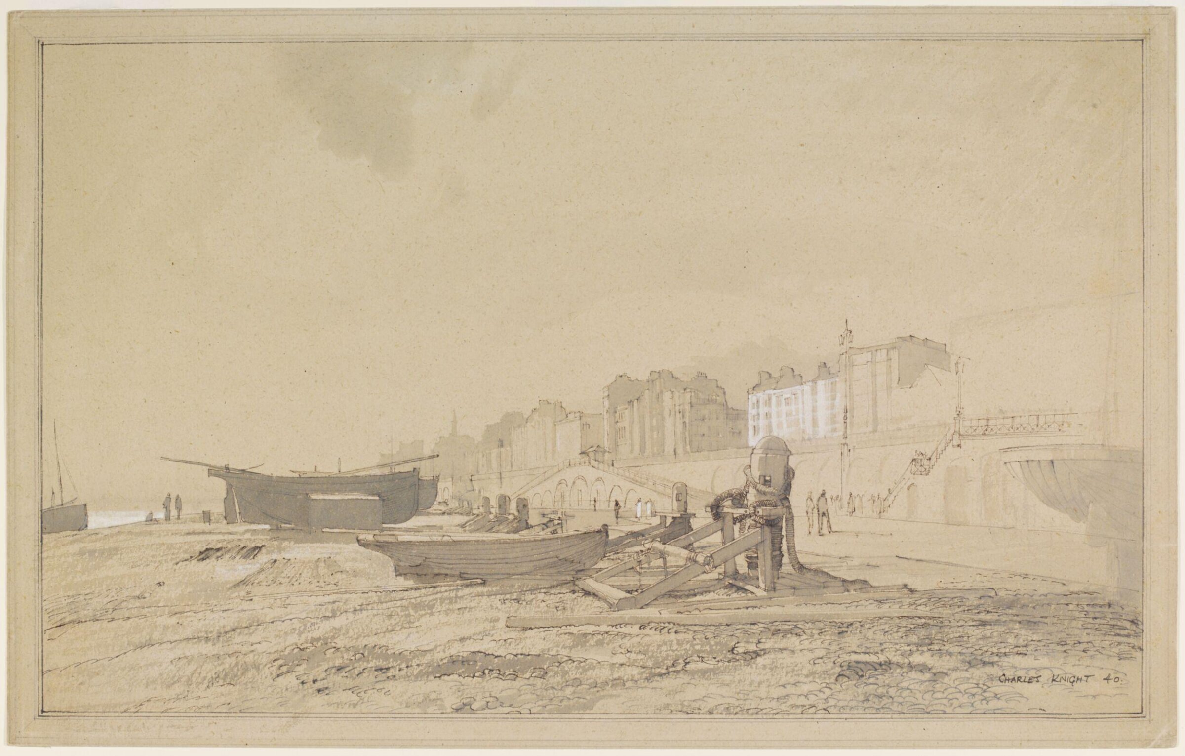 The Fish Market, Brighton, Charles Knight, 1940