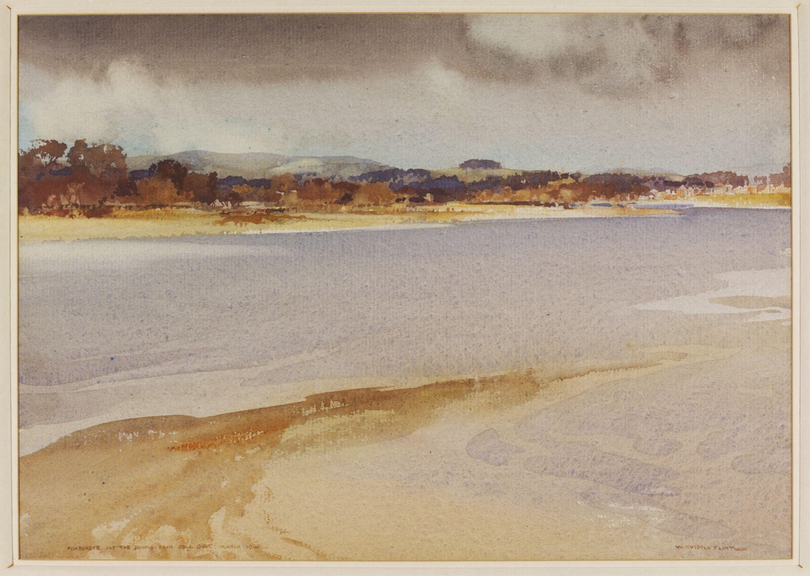 Fishbourne and the Downs from Dell Quay, Flint, March 1940