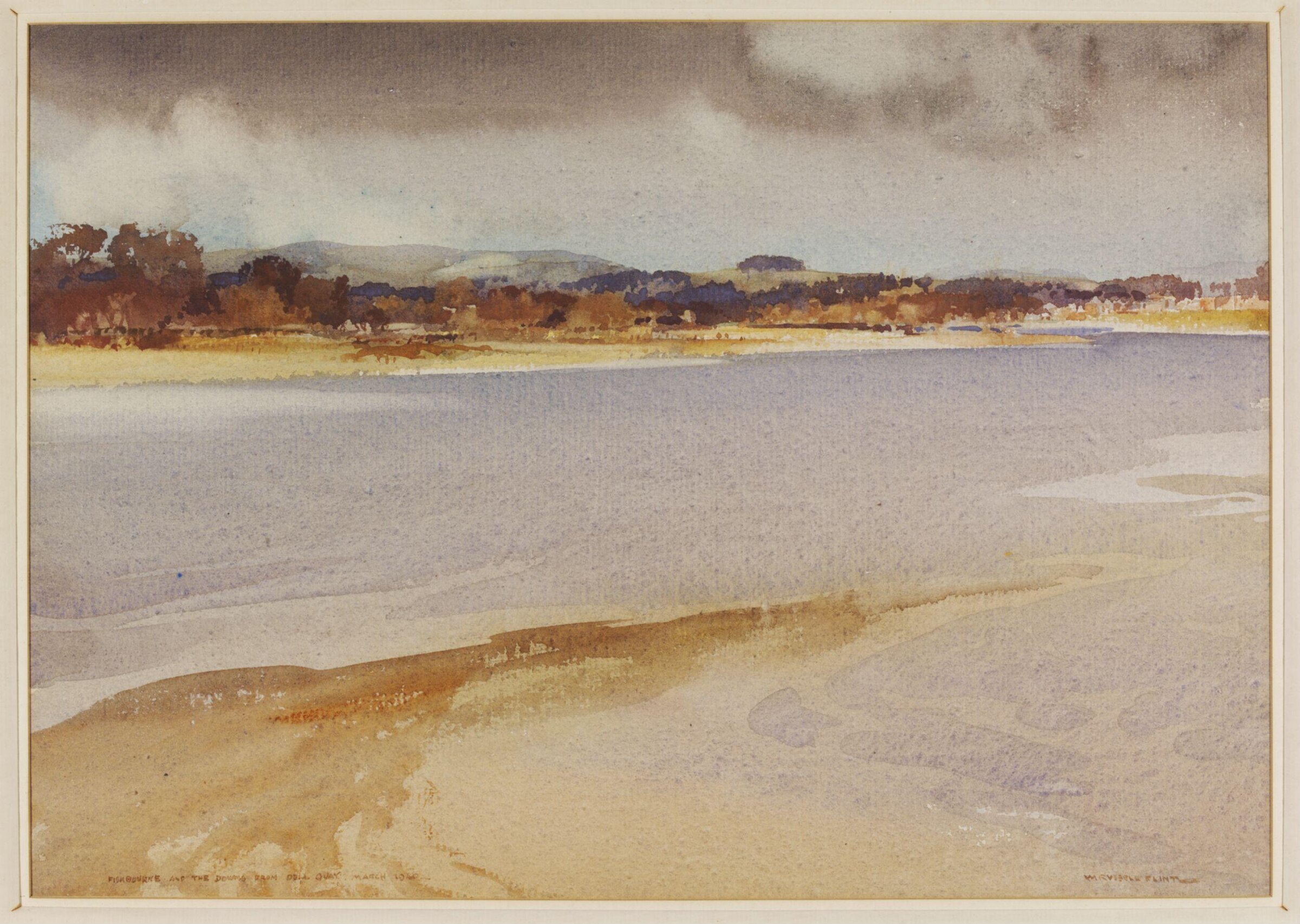 Fishbourne and the Downs from Dell Quay, Flint, March 1940