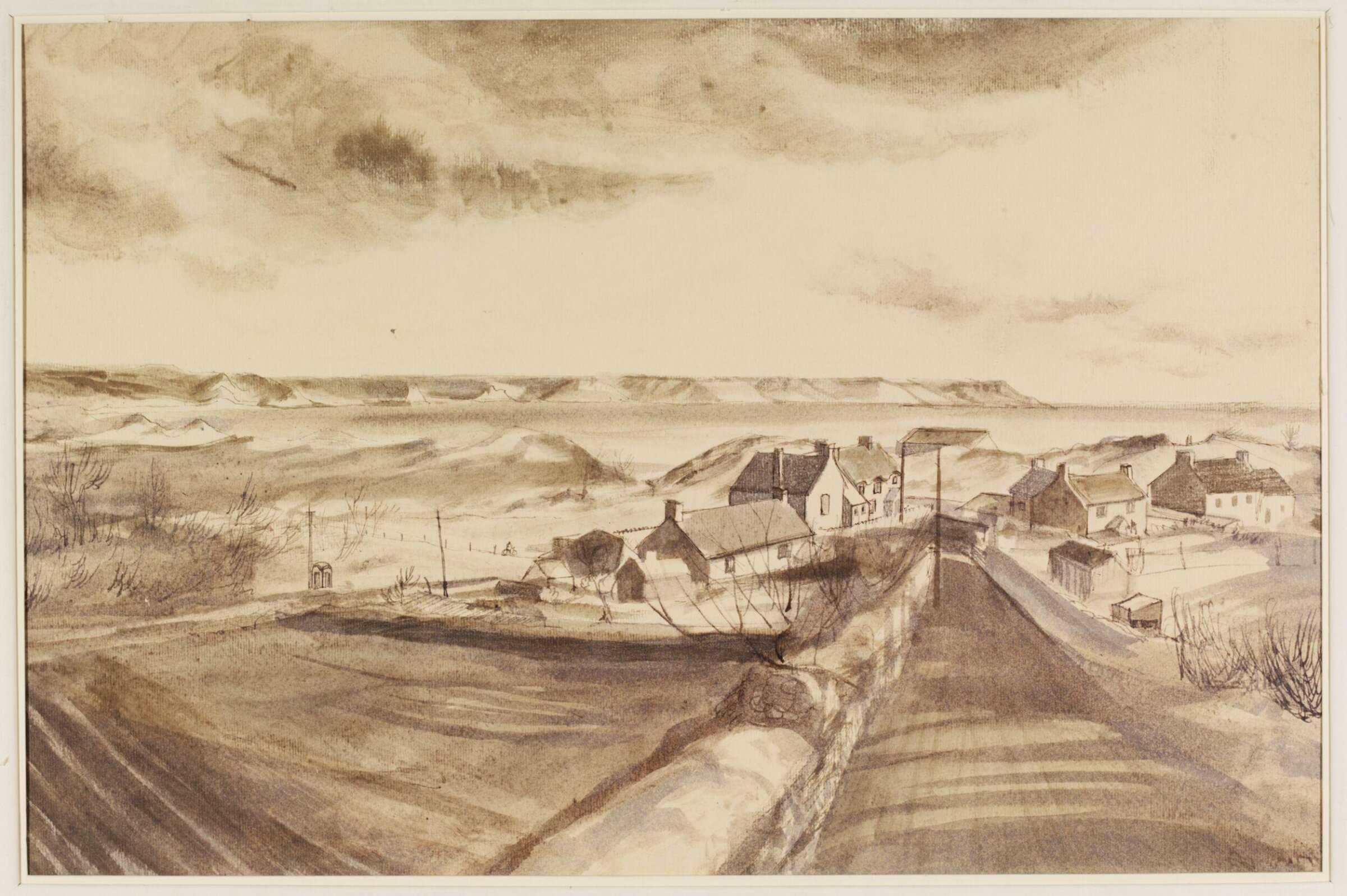 Oxwich Bay and Village, Gower, Glamorganshire, Mona Moore, ca. 1940