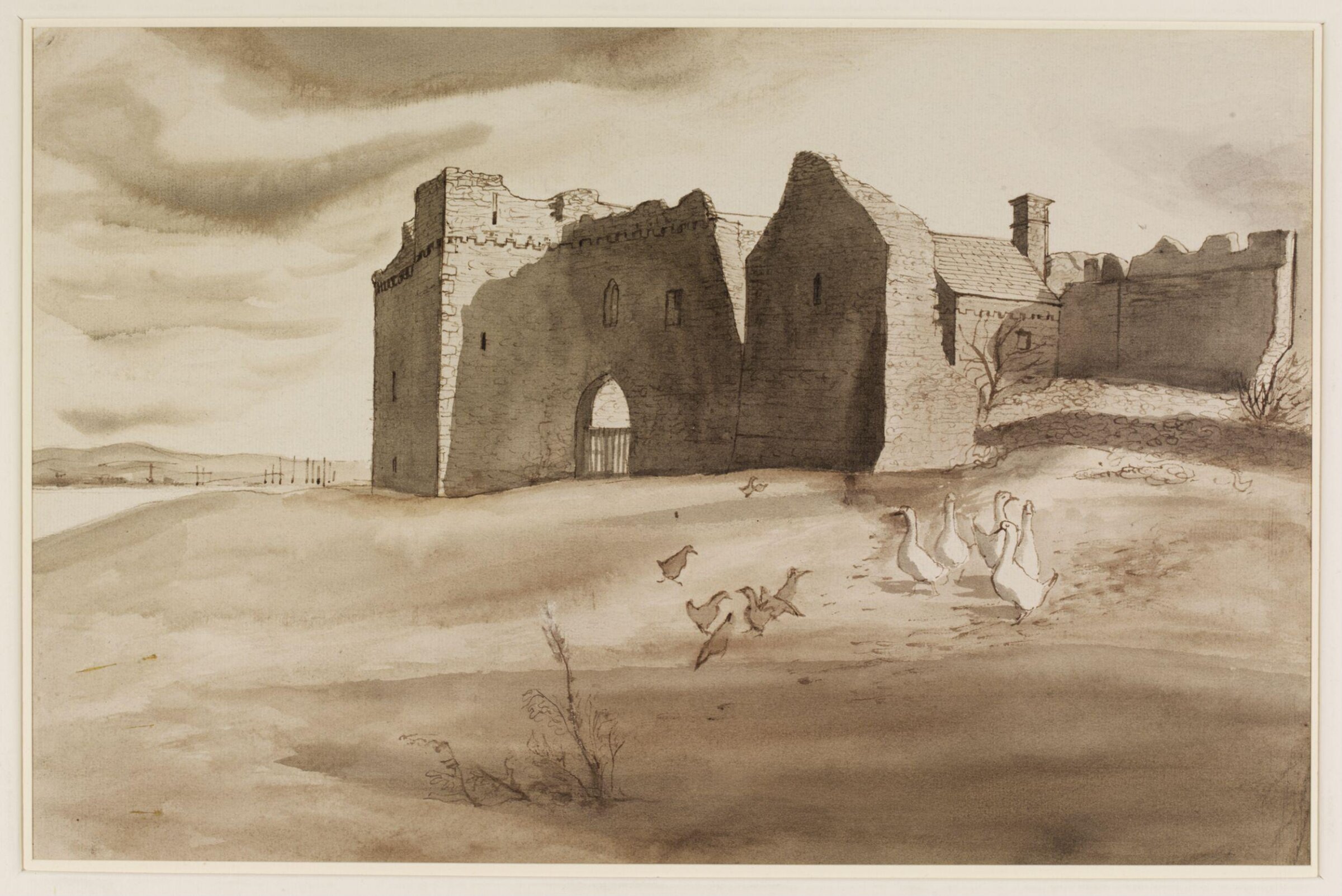 Weobley Castle, Gower, Glamorganshire, Mona Moore, ca. 1940