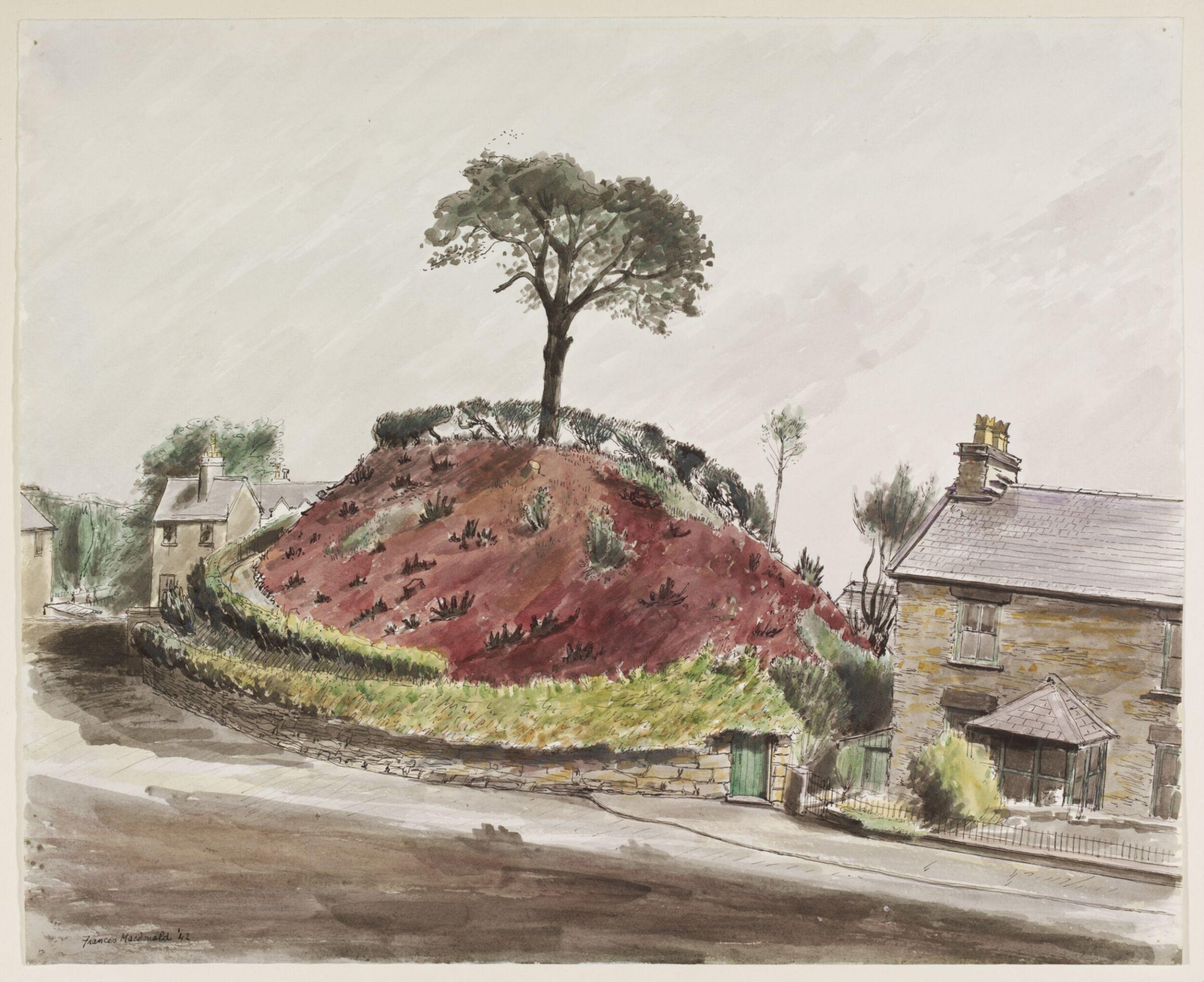 Tomen-y-Bala (Ancient Roman mound at Bala) Merionethshire, Frances Macdonald, 1942