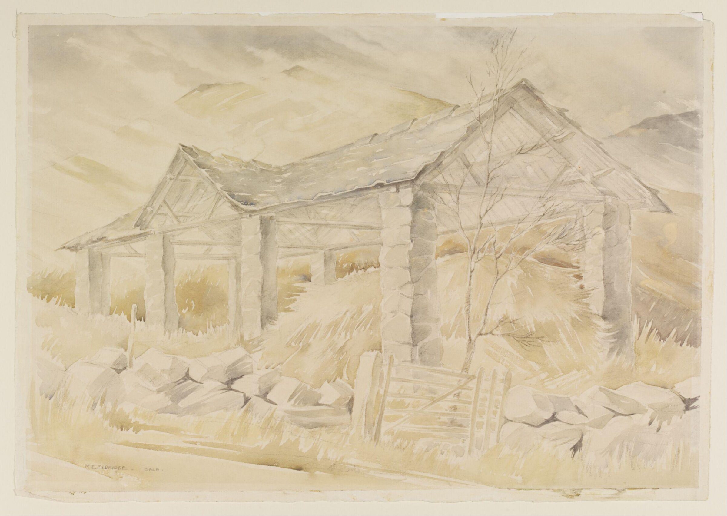 Barn at Bala, Merionethshire, Mildred E. Eldridge, ca. 1941