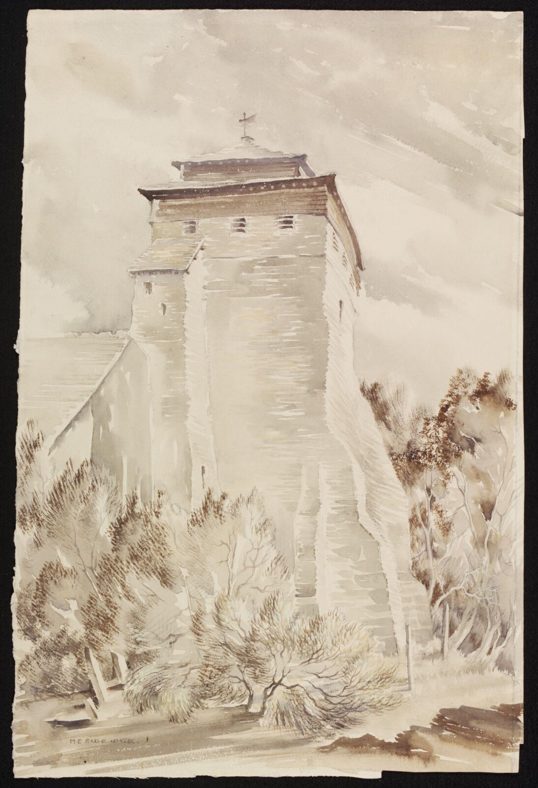 Kerry Church Tower, Montgomery, Mildred E. Eldridge, ca. 1941