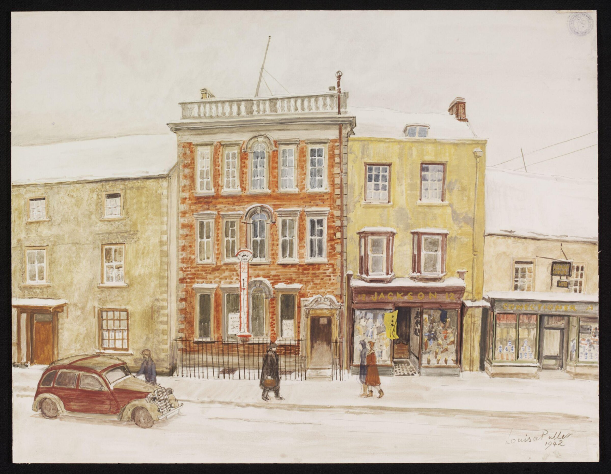 Rural District Council Office and Shops, High Street, Malmesbury, Puller, 1942