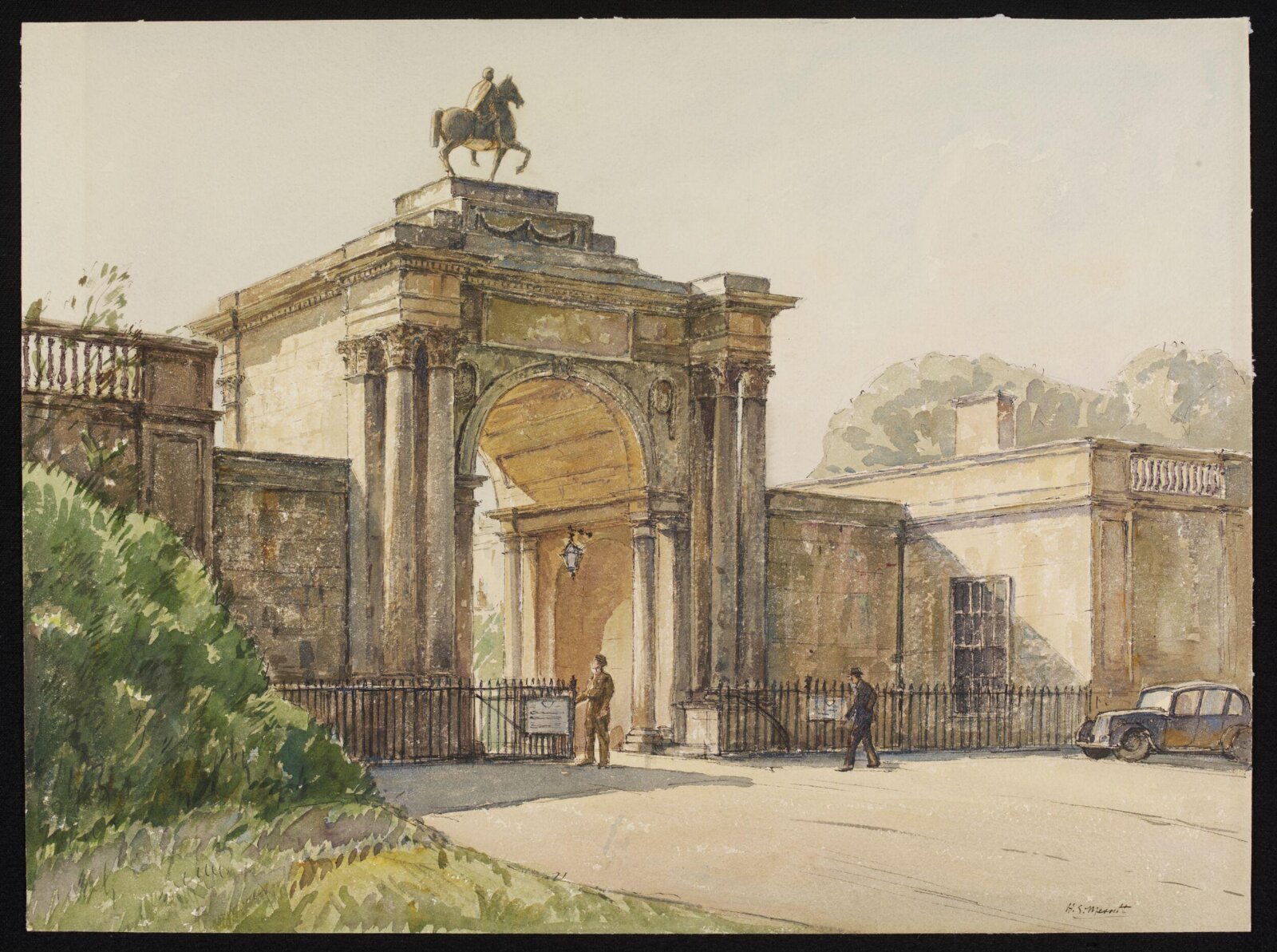 Gate to Wilton Park, Merritt, ca. 1942