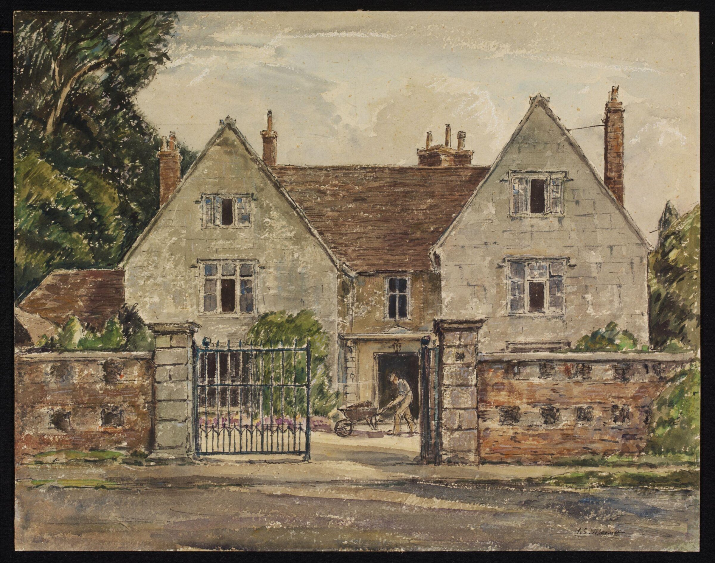 The Vicar's House, [ Dated 1673] Stratford Sub-Castle, Merritt, ca. 1942