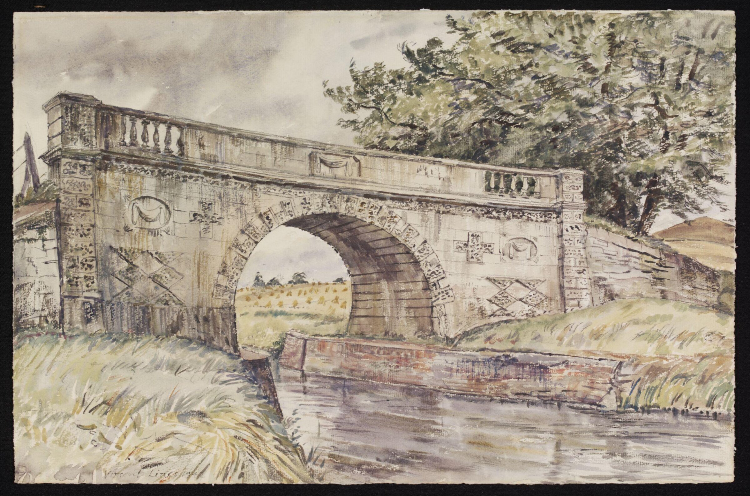 Lady Bridge over the Kennett and Avon Canal, Wilcot, Lines, 1942