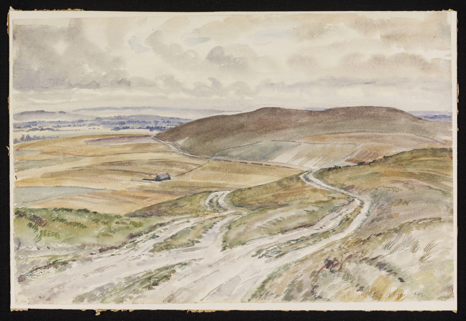 View from the Wansdyke in Stanton St. Bernard, Lines, 1942