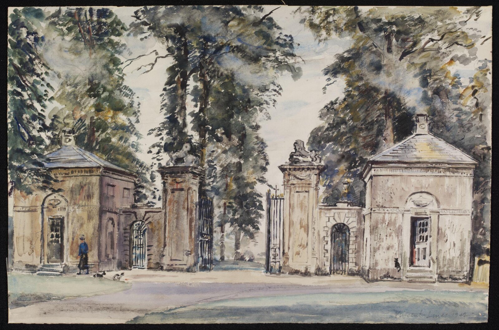Entrance to Ramsbury Manor, Lines, 1942