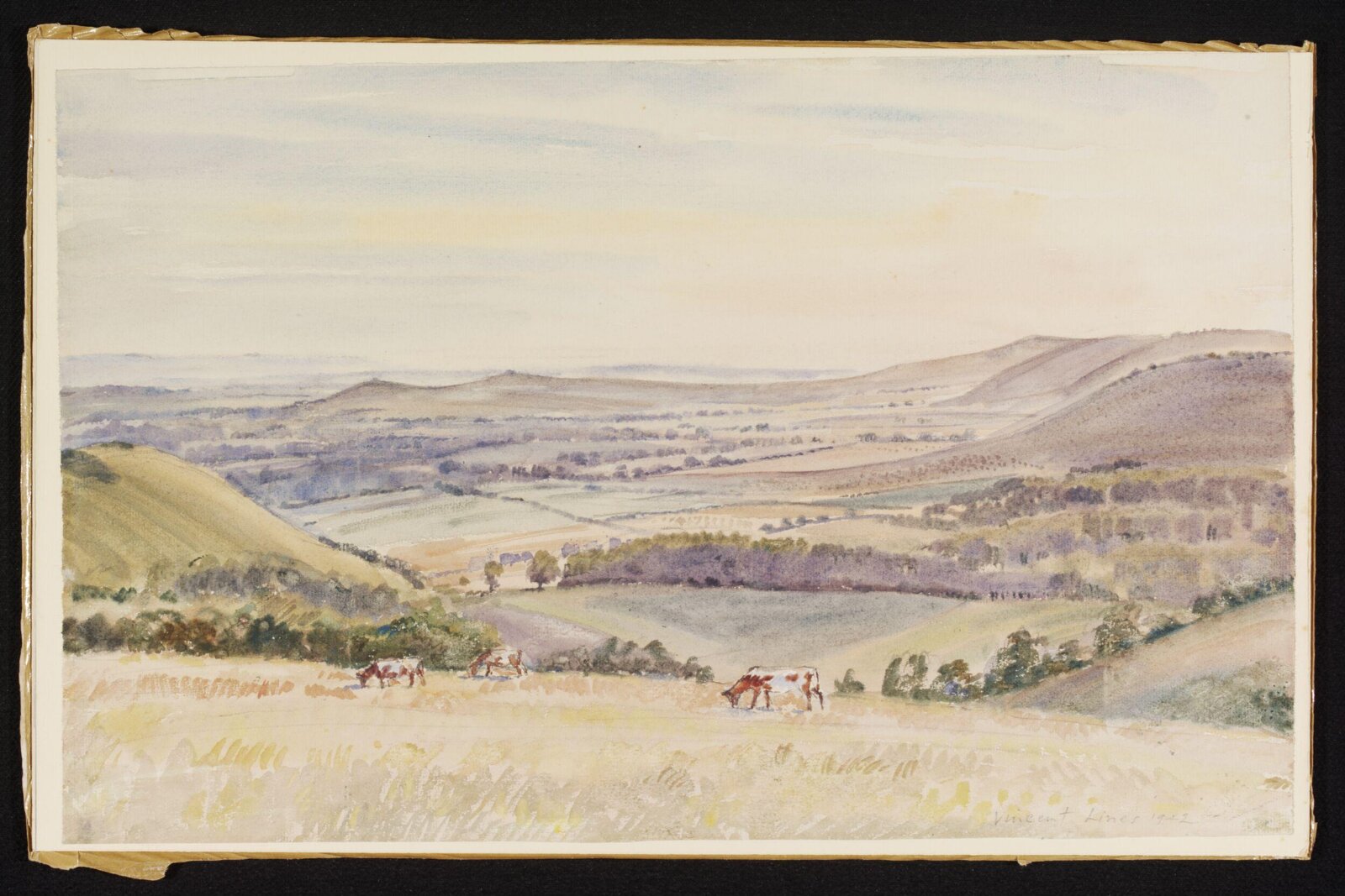 View over Pewsey Vale from Martinsell, Lines, 1942