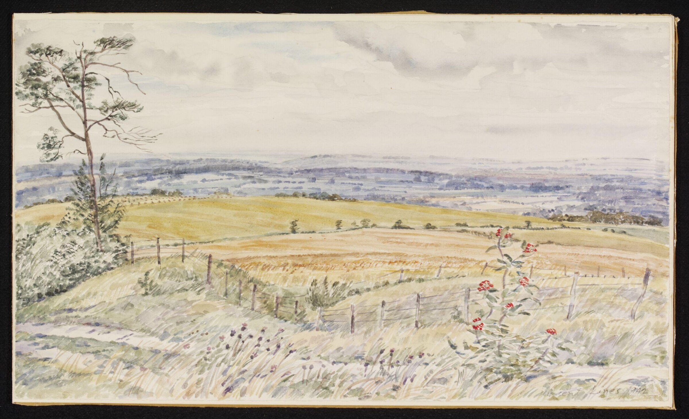View from Calne Golf Course near Heddington, Lines, 1942