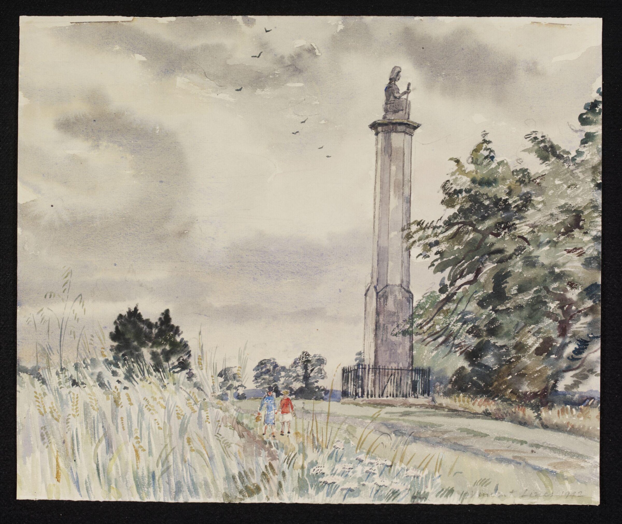 Maud Heath's Monument, Bremhill, Lines, 1942