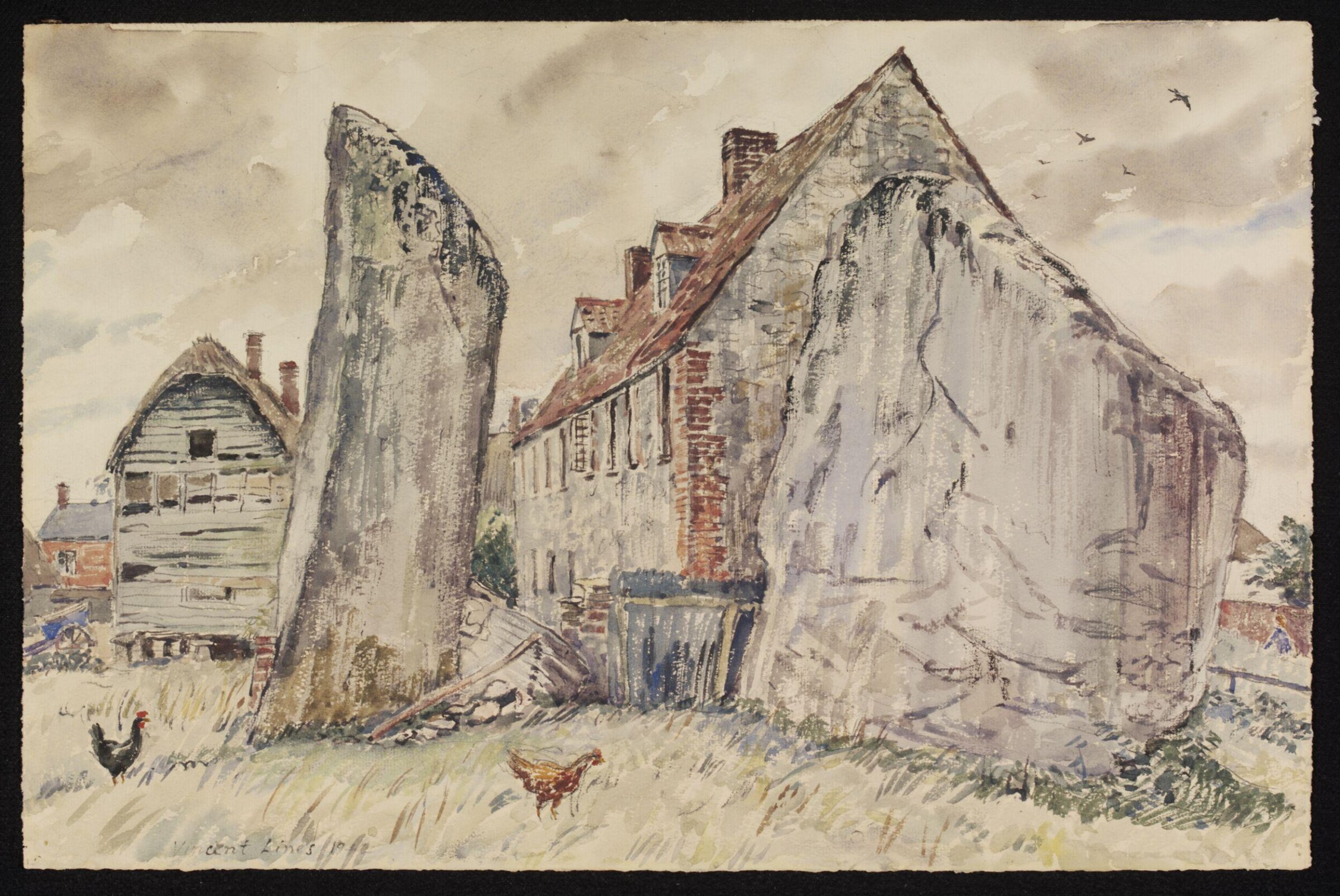 "Adam and Eve," Monoliths, Avebury, Lines, 1942