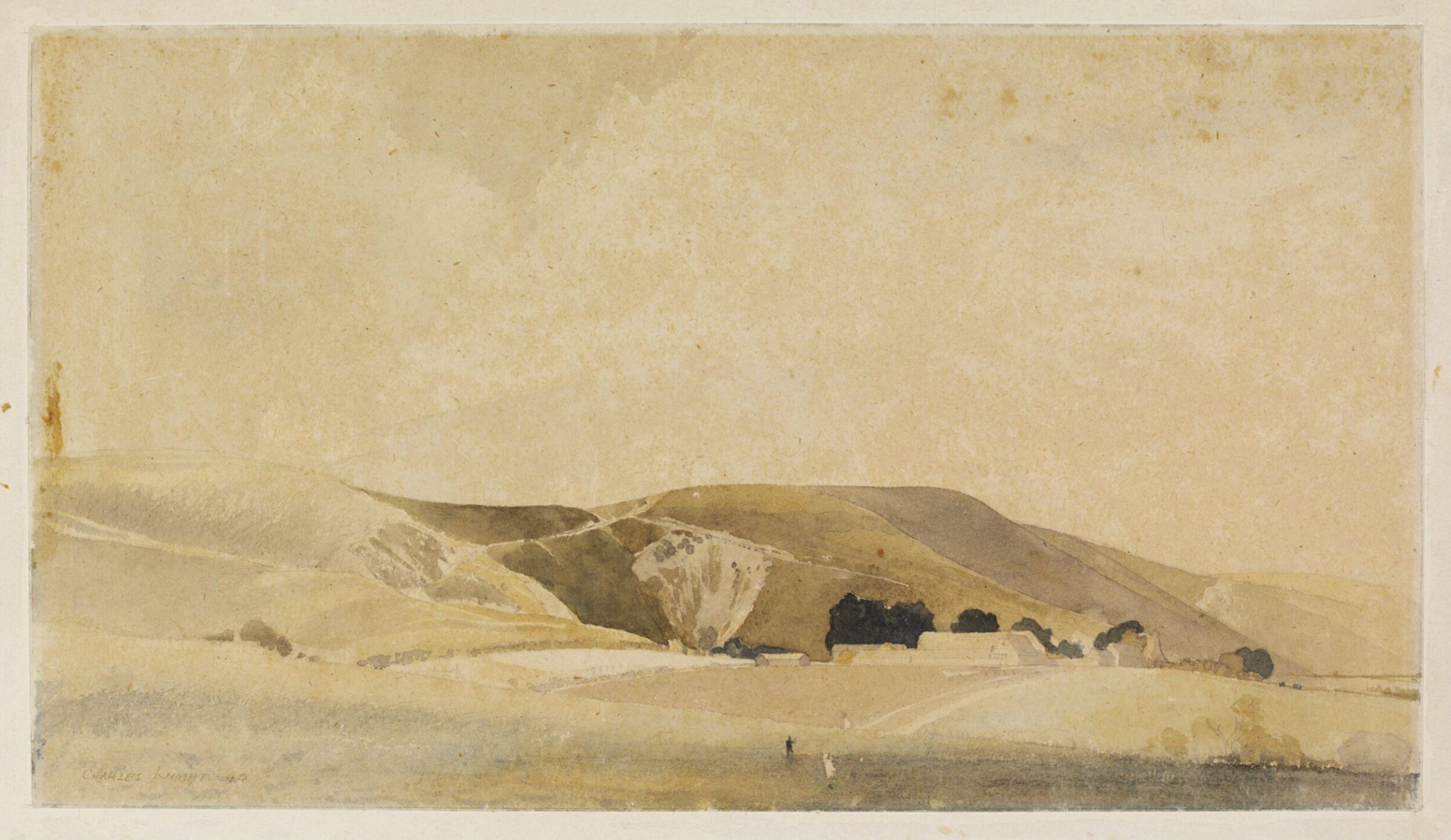 The Southdown, Underhill Road: Porching Farm from Fulking, Charles Knight, 1940