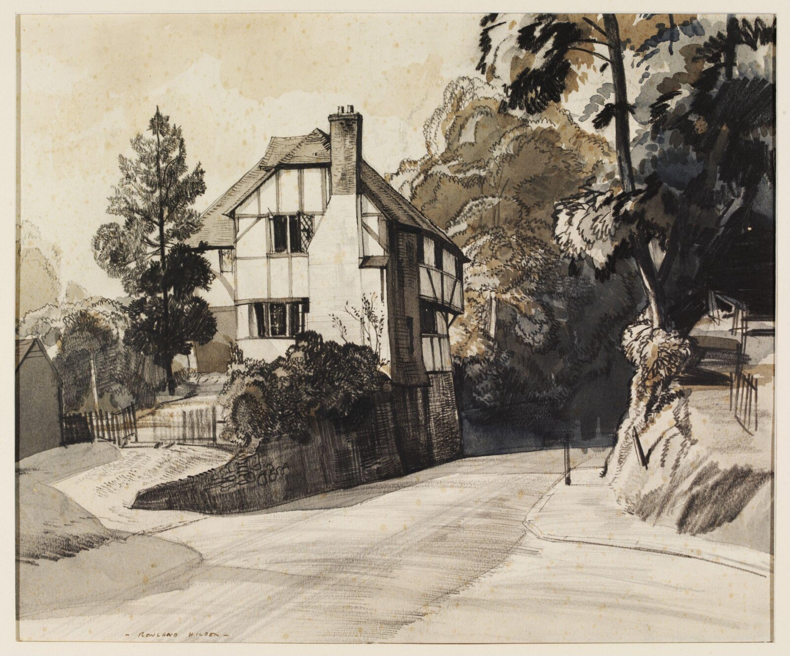 The Old Cottage, Pulborough, Hilder, ca. 1940