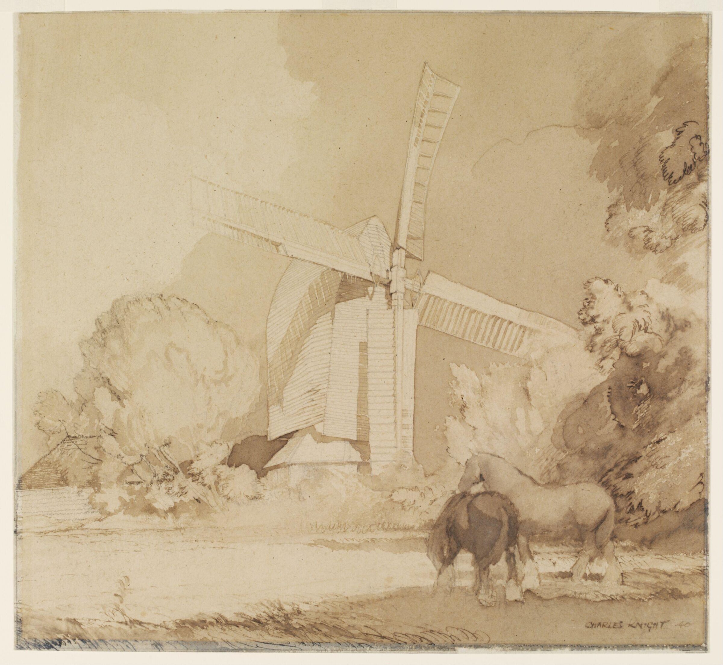 Oldland Mill, Ditchling, Charles Knight, 1940