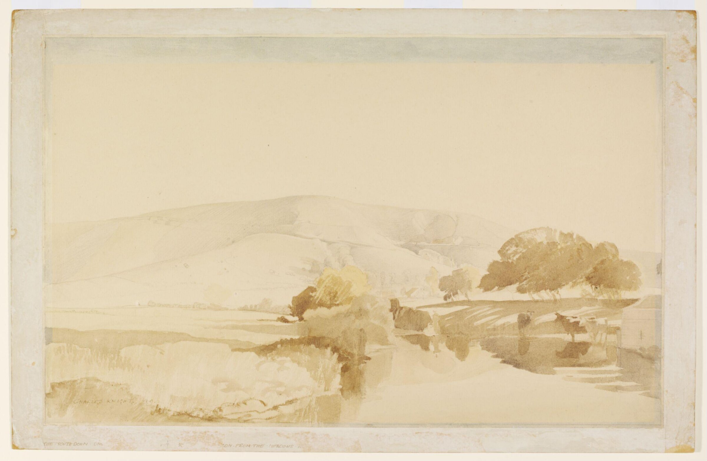 The Southdown, Underhill Road; Ditchling Beacon, from the Meadows near Westmeston, Charles Knight, 1940